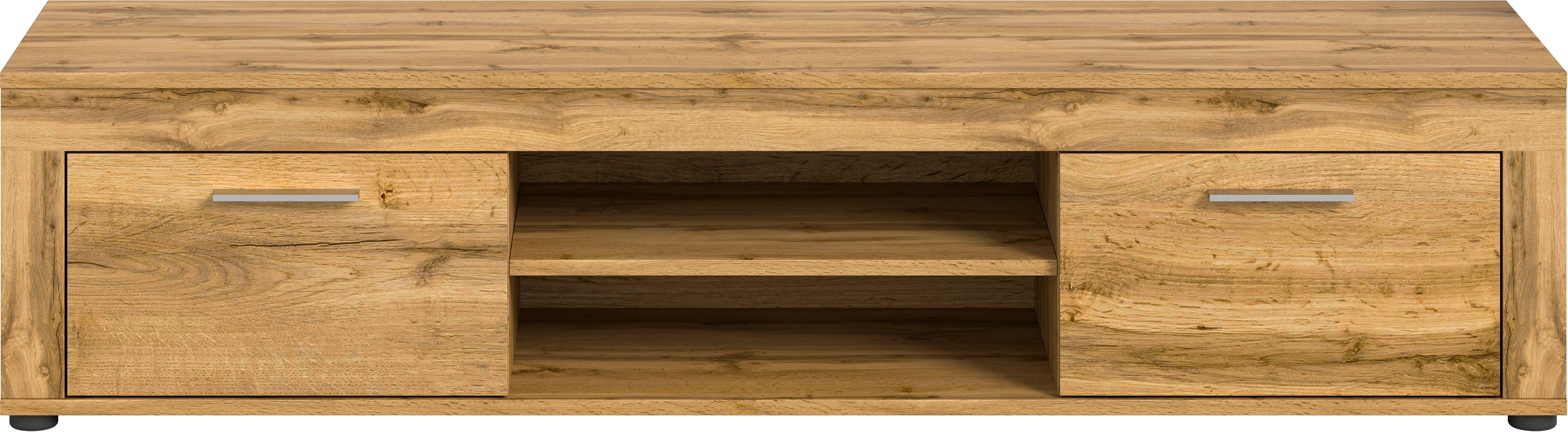 INOSIGN Lowboard »Aosta, Breite 160 cm, in verschiedenen Farbausführungen«, mit 2 Klappen und 2 offenen Fächern, TV-Board, Mediaboard, TV-Möbel