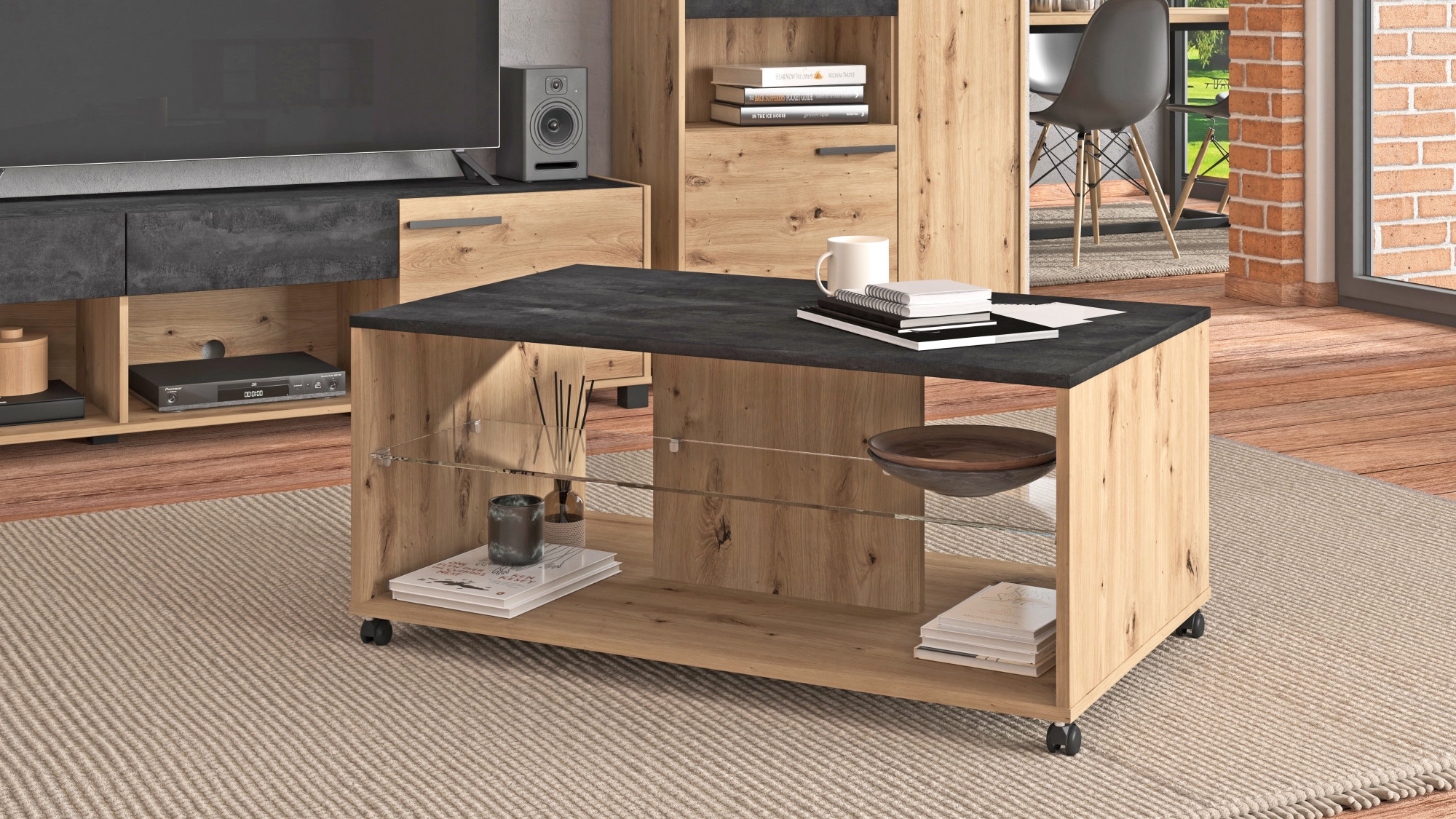 Home affaire Couchtisch »Norte CT«, mit Rollen
