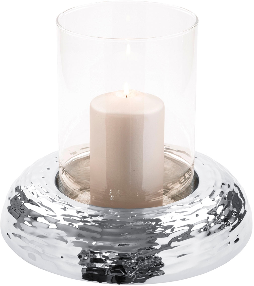 Fink Windlicht »ALDO«, (1 Glas, Garantie mit Metall Ø 27,5 Kerzenhalter Höhe XXL 3 kaufen cm und | online St.), 24 x - aus cm Jahren vernickelt