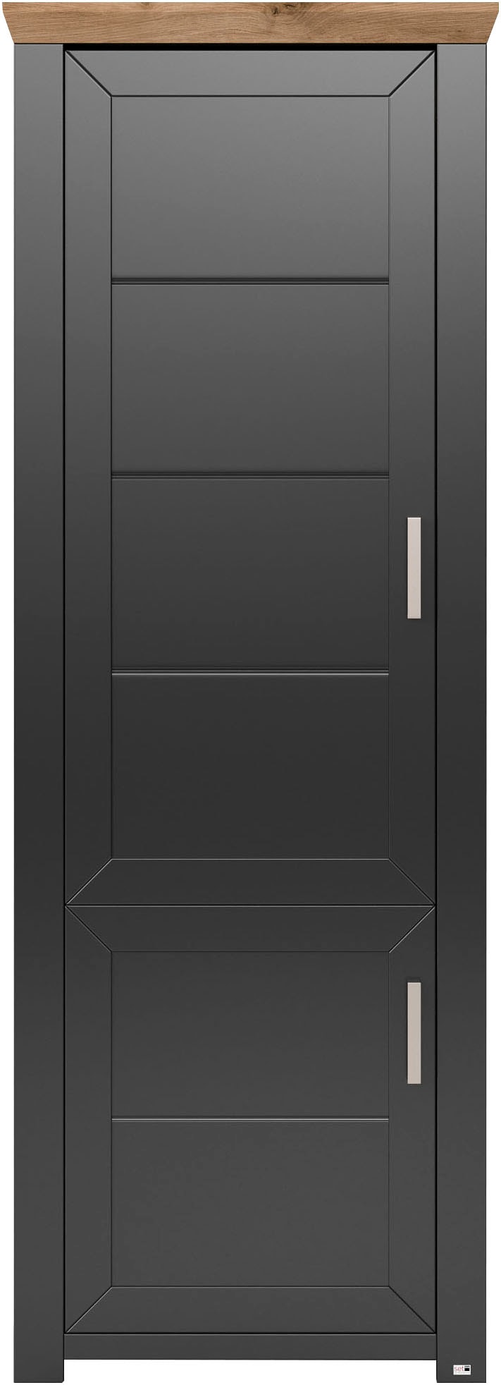 set one by Musterring Drehtürenschrank »York« Typ 03, in 3 Farbvarianten, mit Bügelgriff in silber, B 75 x H 207 cm