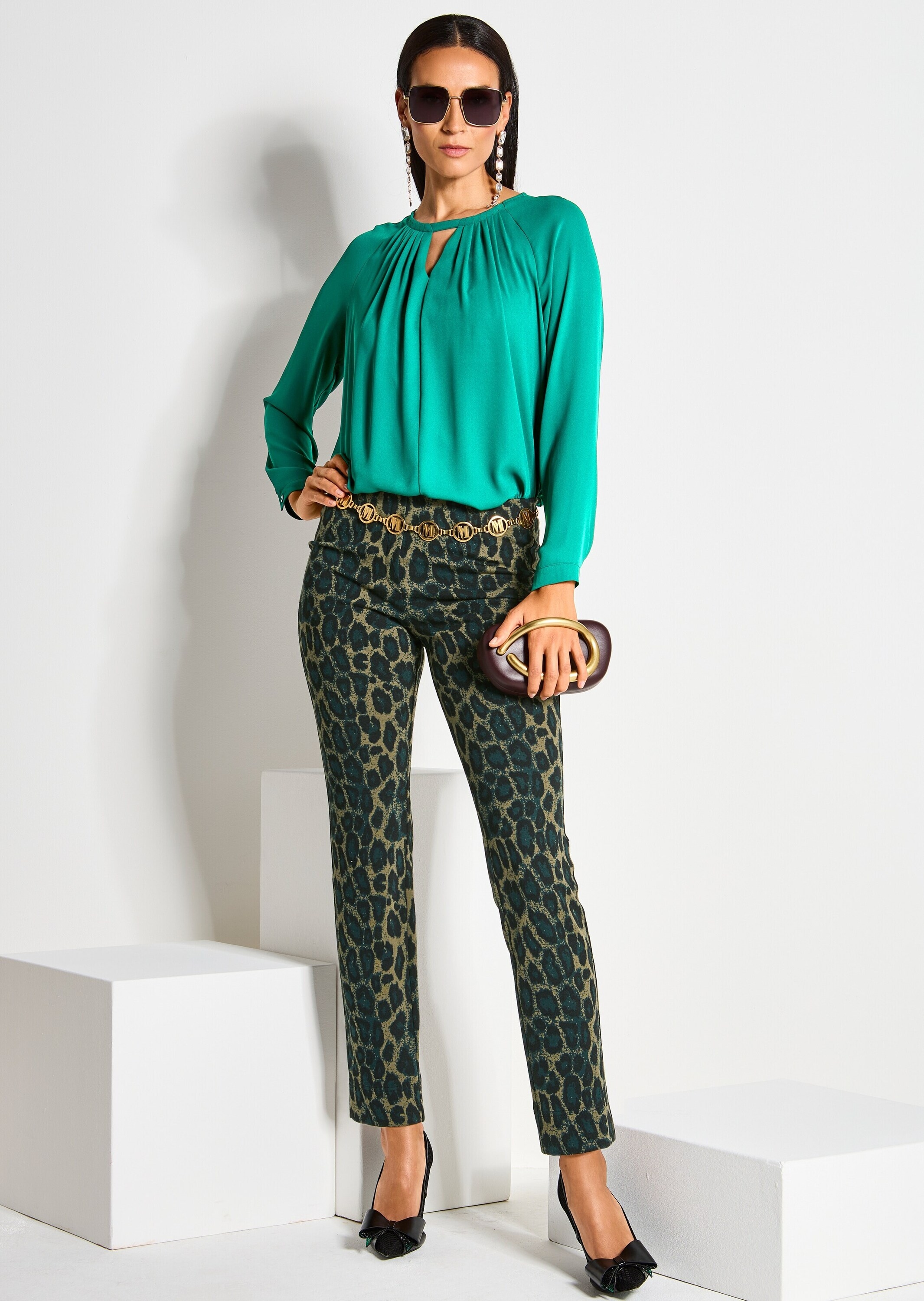 MADELEINE Leggings »Leggings Gerade Jersey-Leggings mit Animal-Print«