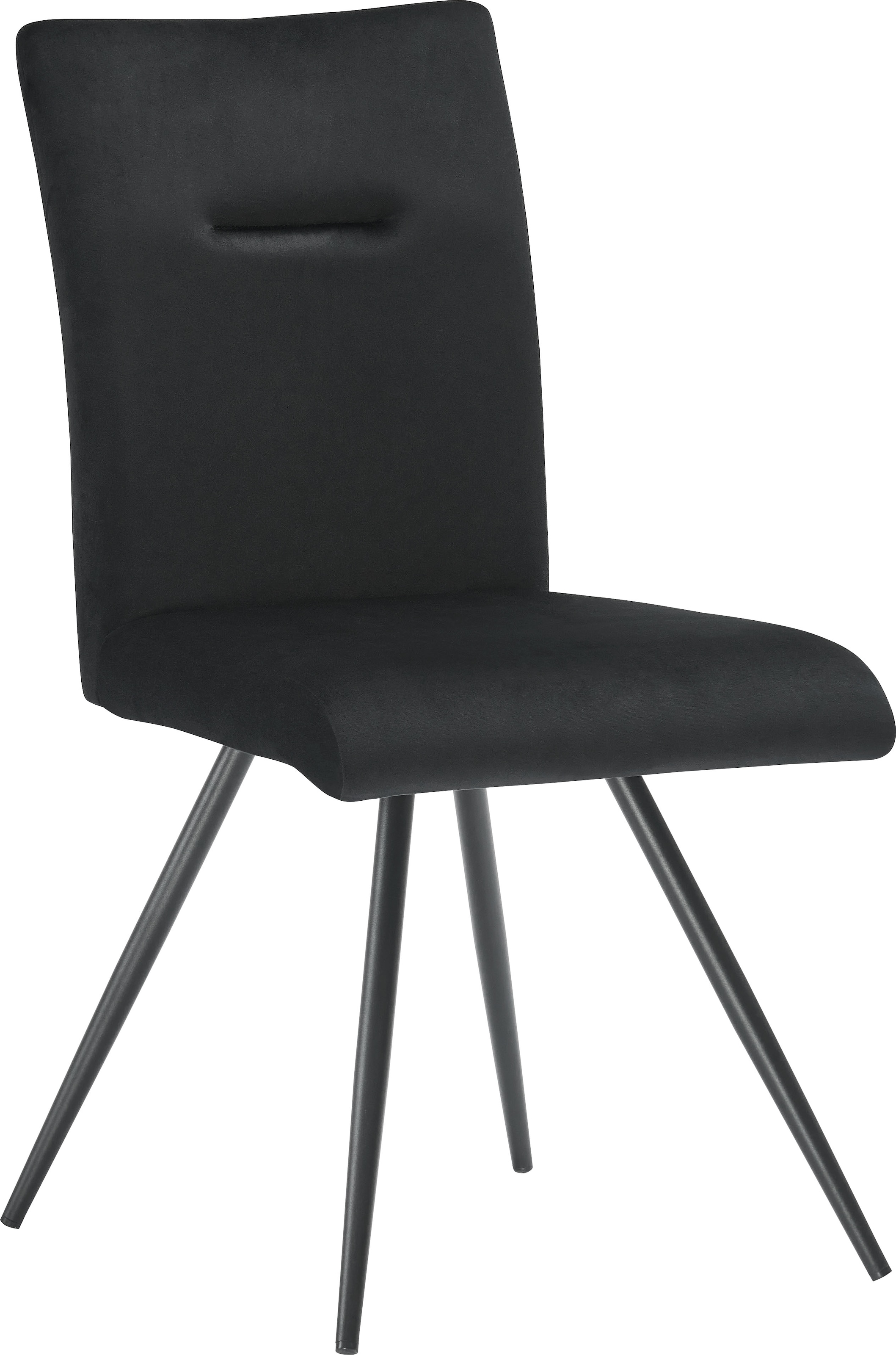 OTTO home 4-Fußstuhl »Tayz« (Set) mit Strukturstoff oder Samtbezug, aufwendiger Steppung