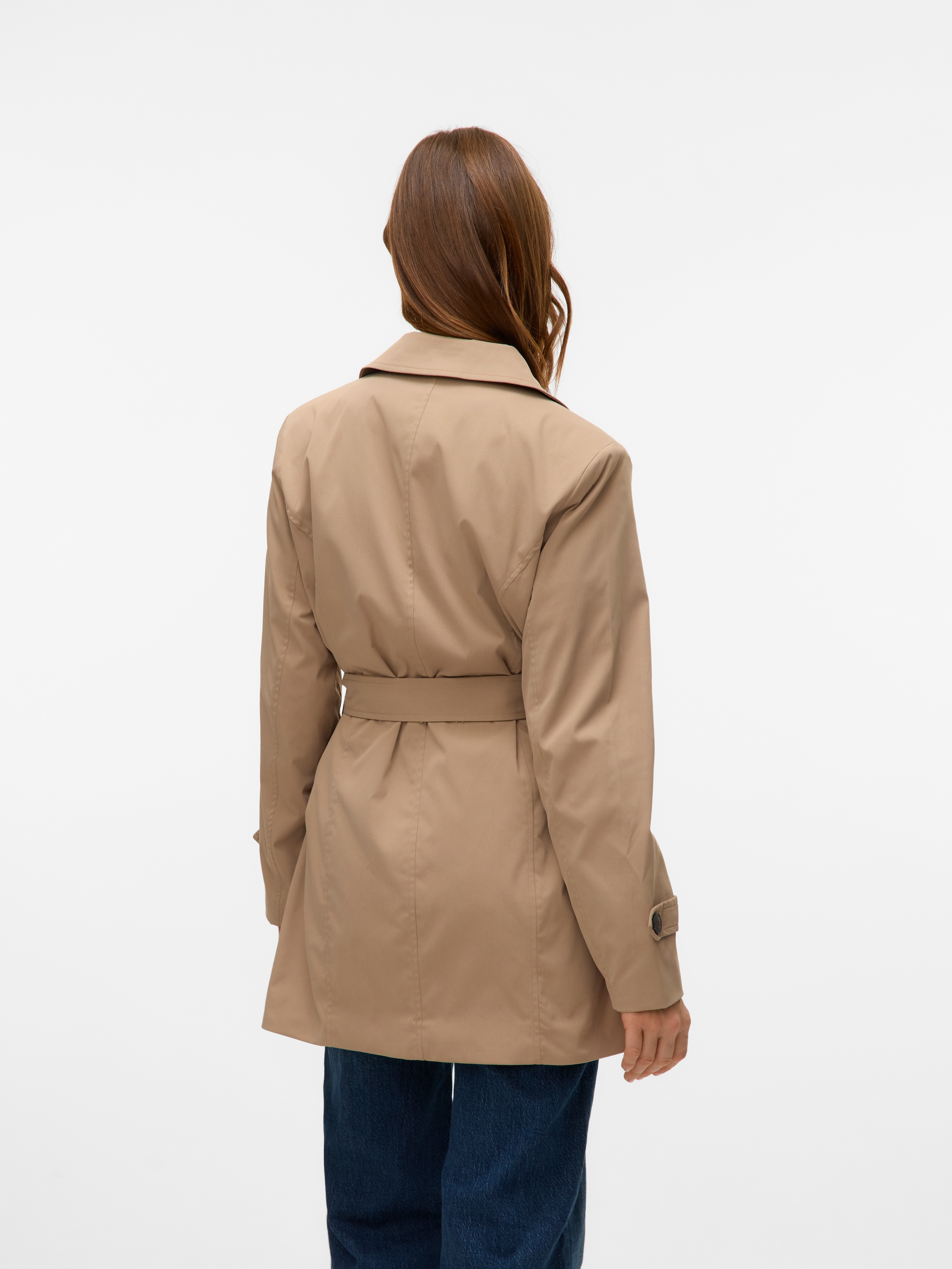 Vero Moda Trenchcoat »VMCHELSEA OLIVIA TRENCHCOAT NOOS« kurzer 2-Reiher mit abnehmbarem Bindegürtel