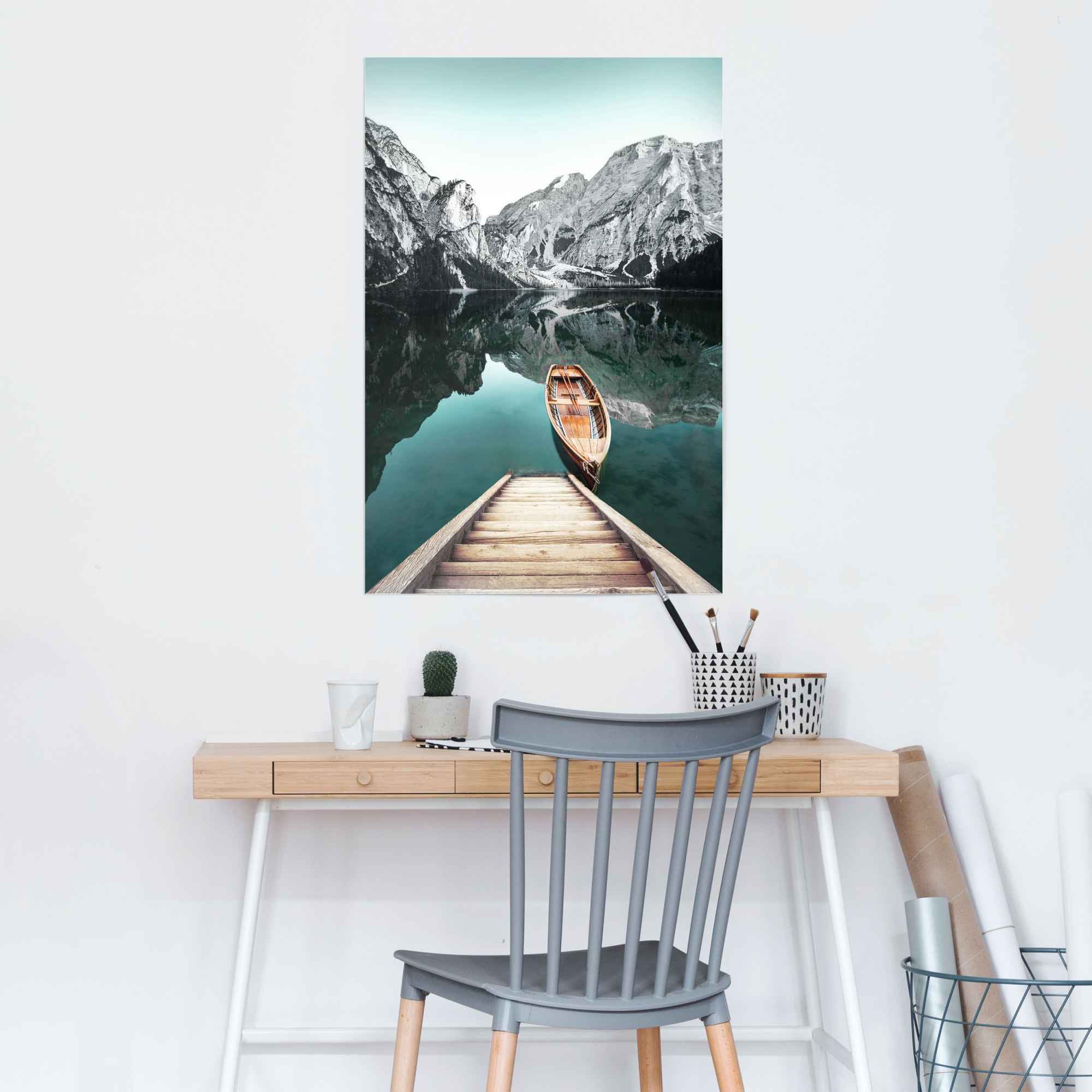 Reinders! Poster »Berg See Rocky Mountains - Glacier - Winter«, (1 St.)