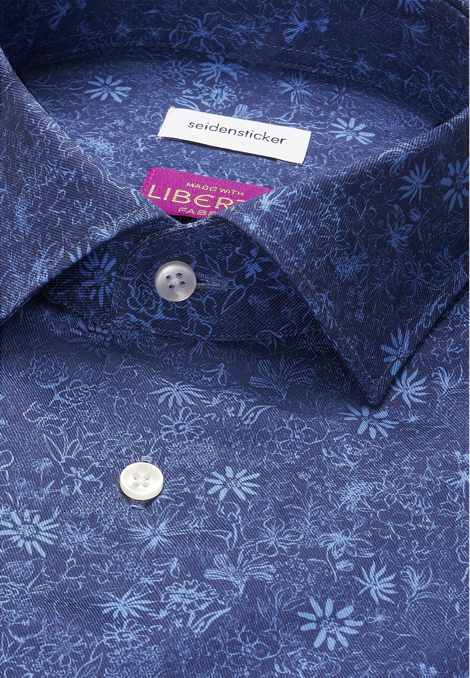 seidensticker Businesshemd »Schwarze Rose« Regular 1/1 Kentkragen Druck