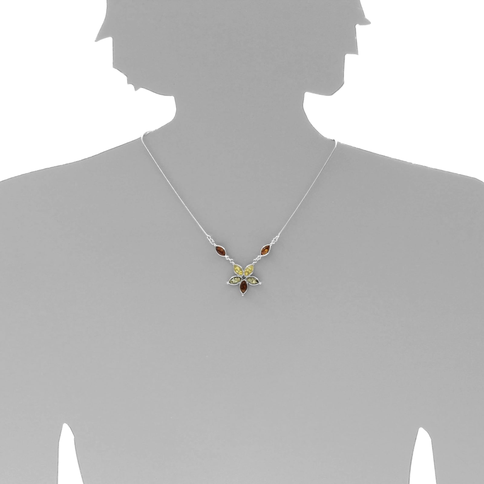 OSTSEE-SCHMUCK Collier »- Nuka - Silber 925/000 - Bernstein«