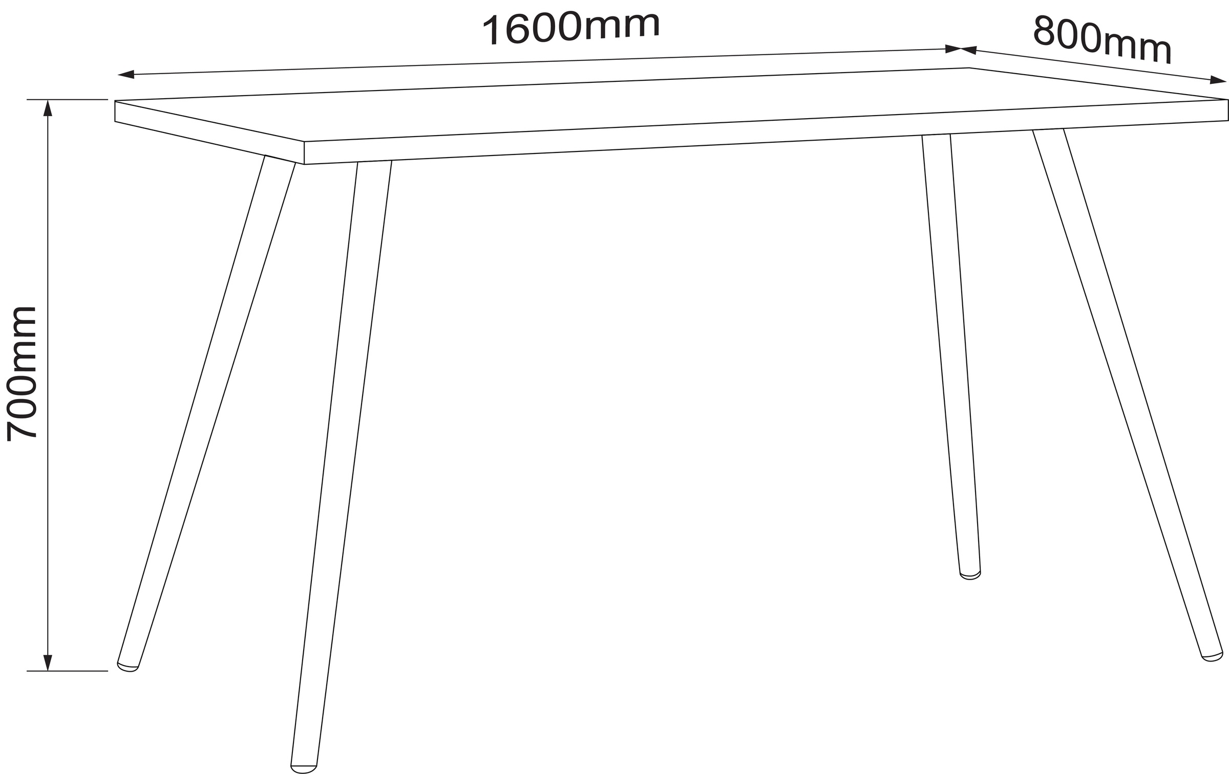 VCM Schreibtisch »Schreibtisch Bürotisch Computertisch Salia 160x80« 1 Stk. tlg.