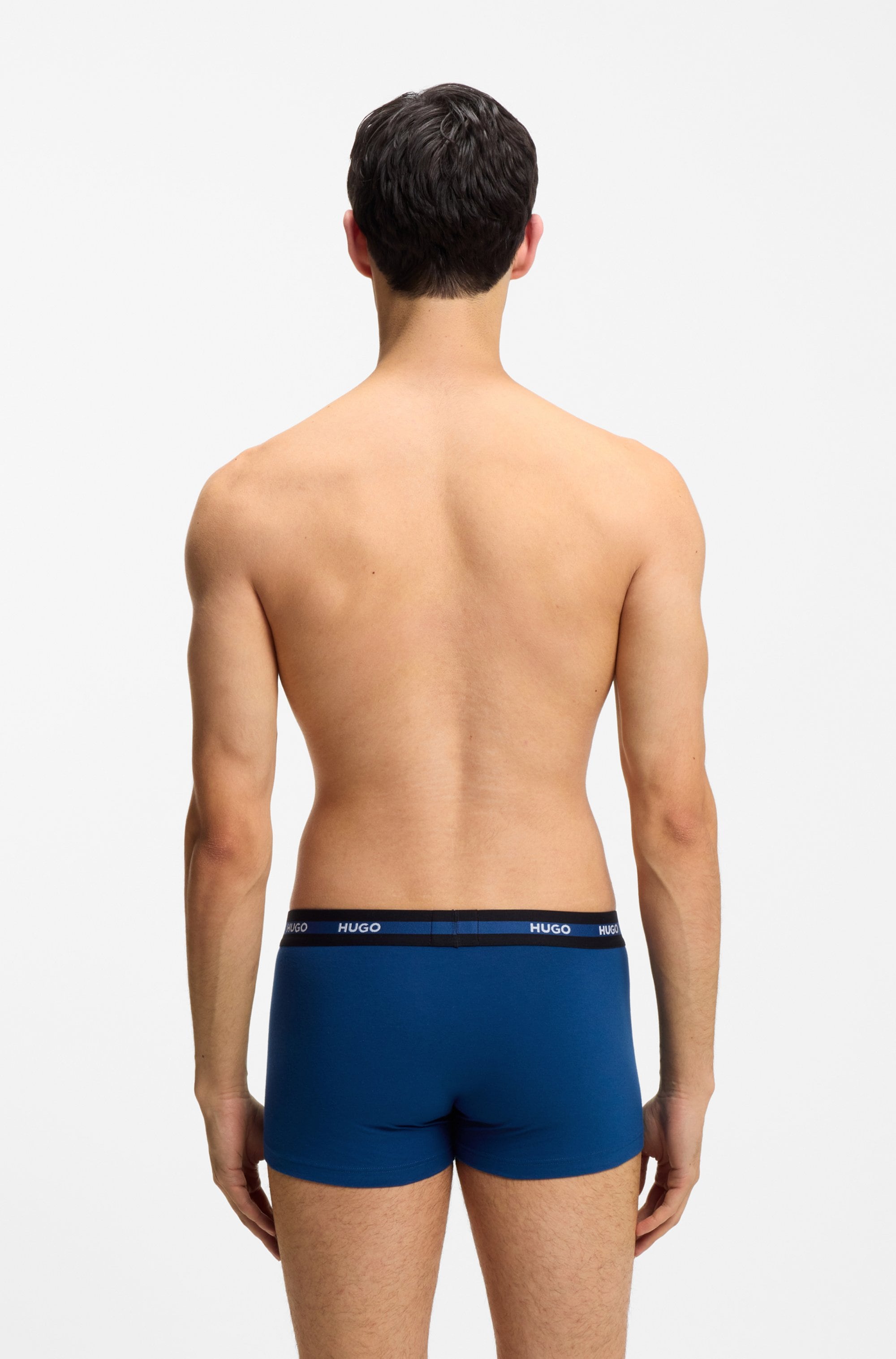 HUGO Underwear Trunk »TRIPLET PLANET« 3 Stk. Logos am elastischen Bund, mittlere Bundhöhe