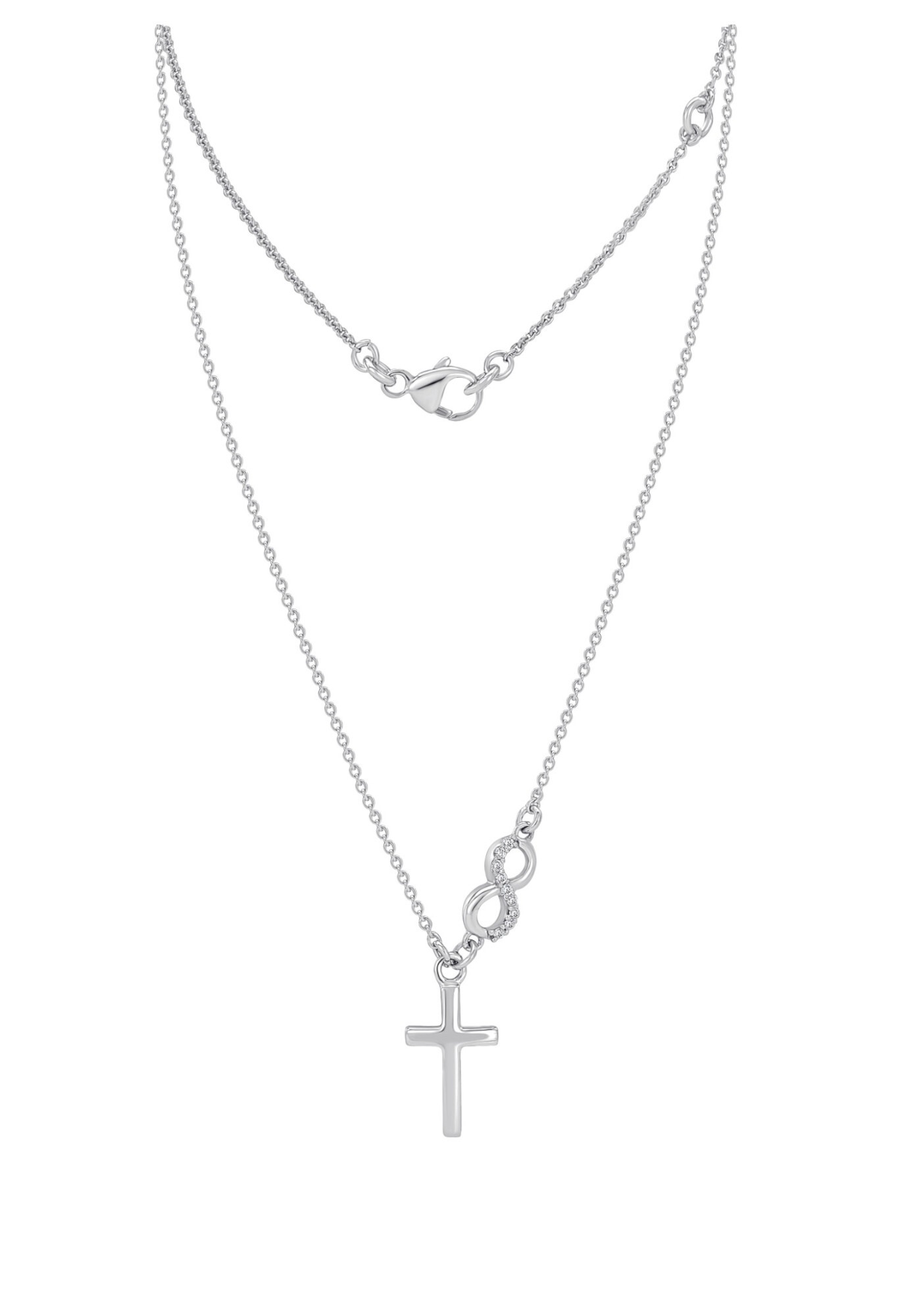 ONE ELEMENT Silberkette »Zirkonia Halskette aus 925 Silber   45 cm«