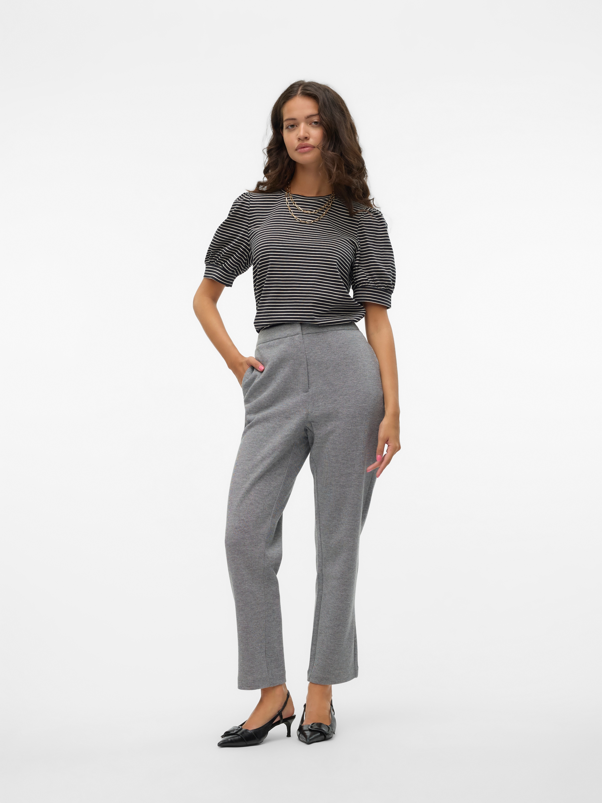 Vero Moda Jerseyhose »VMJULIA NW ANKEL PANTS JRS NOOS«