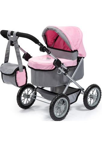 Bayer Puppenwagen »Trendy, grau/rosa«, mit Wickeltasche kaufen