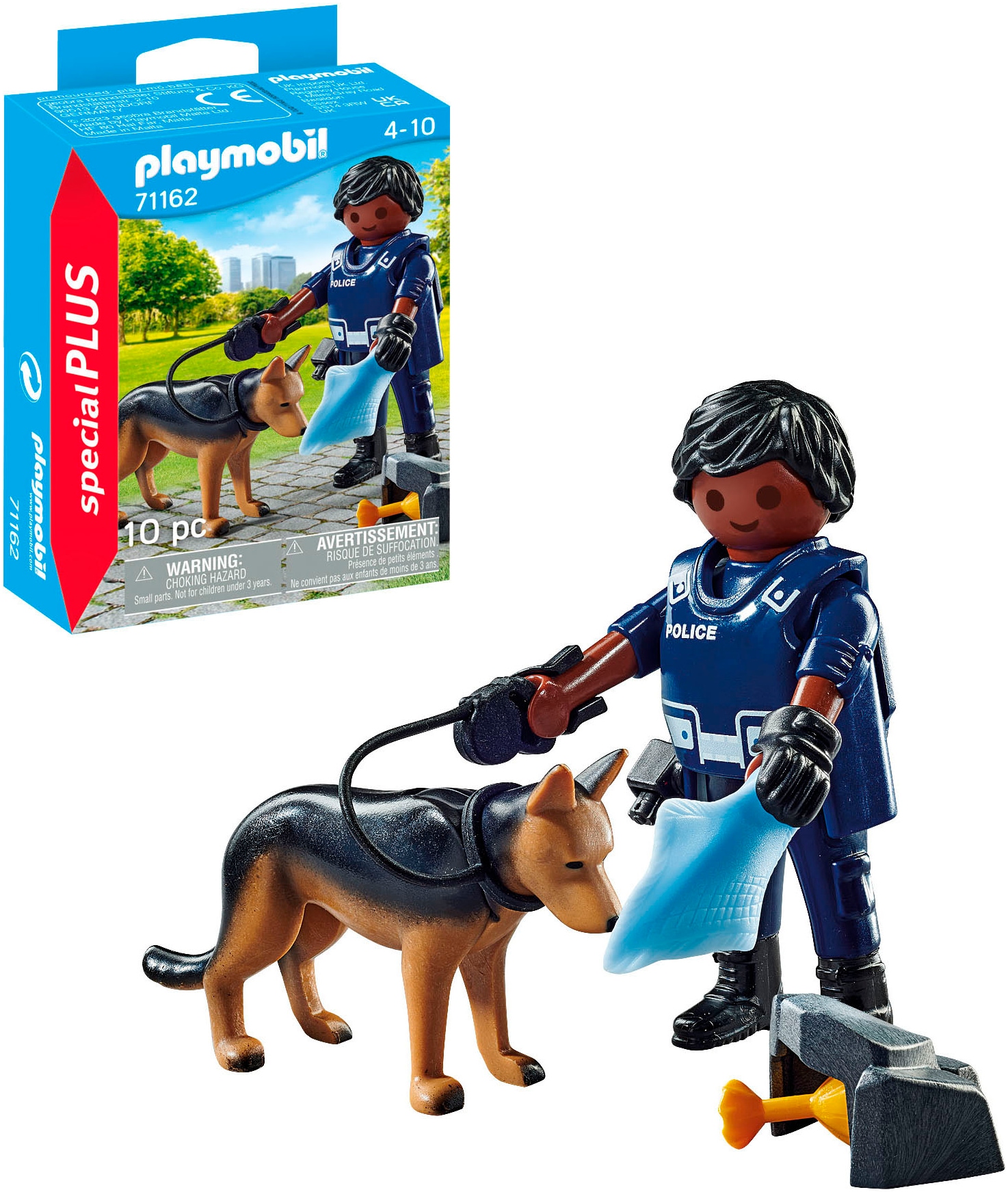 Playmobil® Konstruktions-Spielset »Polizist mit Spürhund (71162), Special Plus« Made in Europe