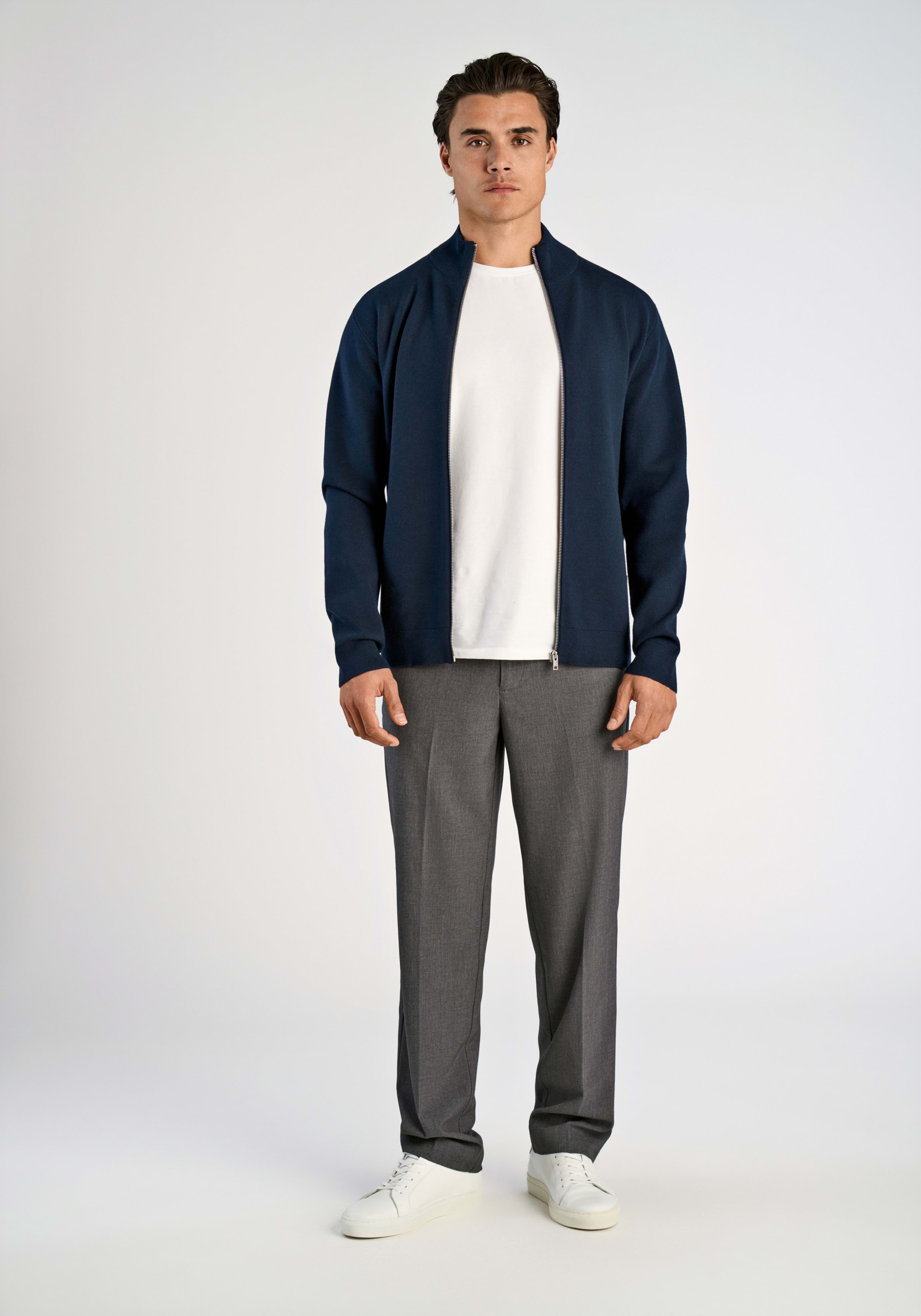 LINDBERGH Cardigan mit Viskose und Reißverschluss