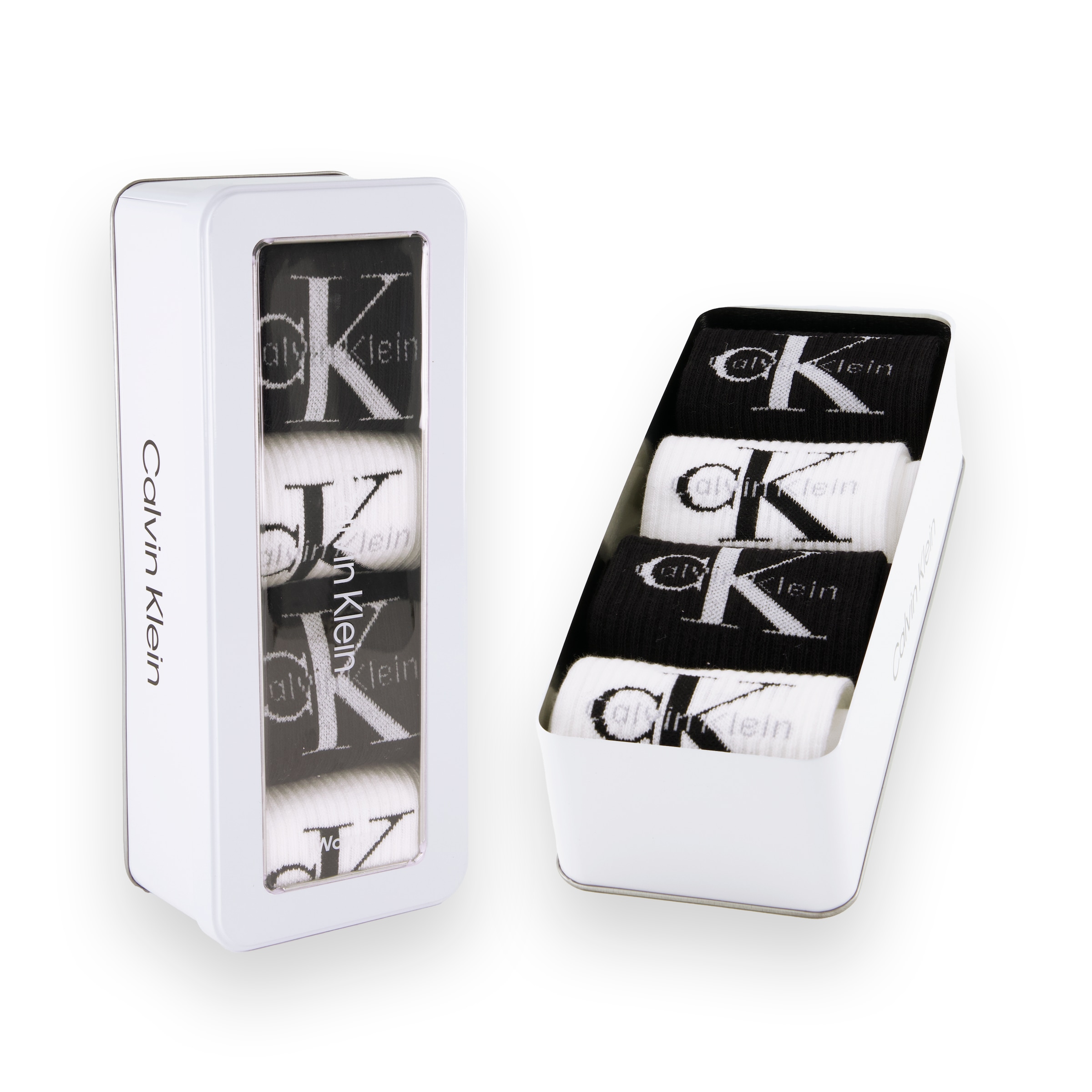 Calvin Klein Jeans Socken »CKJ WOMEN SOCK 4P GIFTBOX MONOLOGO«, (4er Pack)