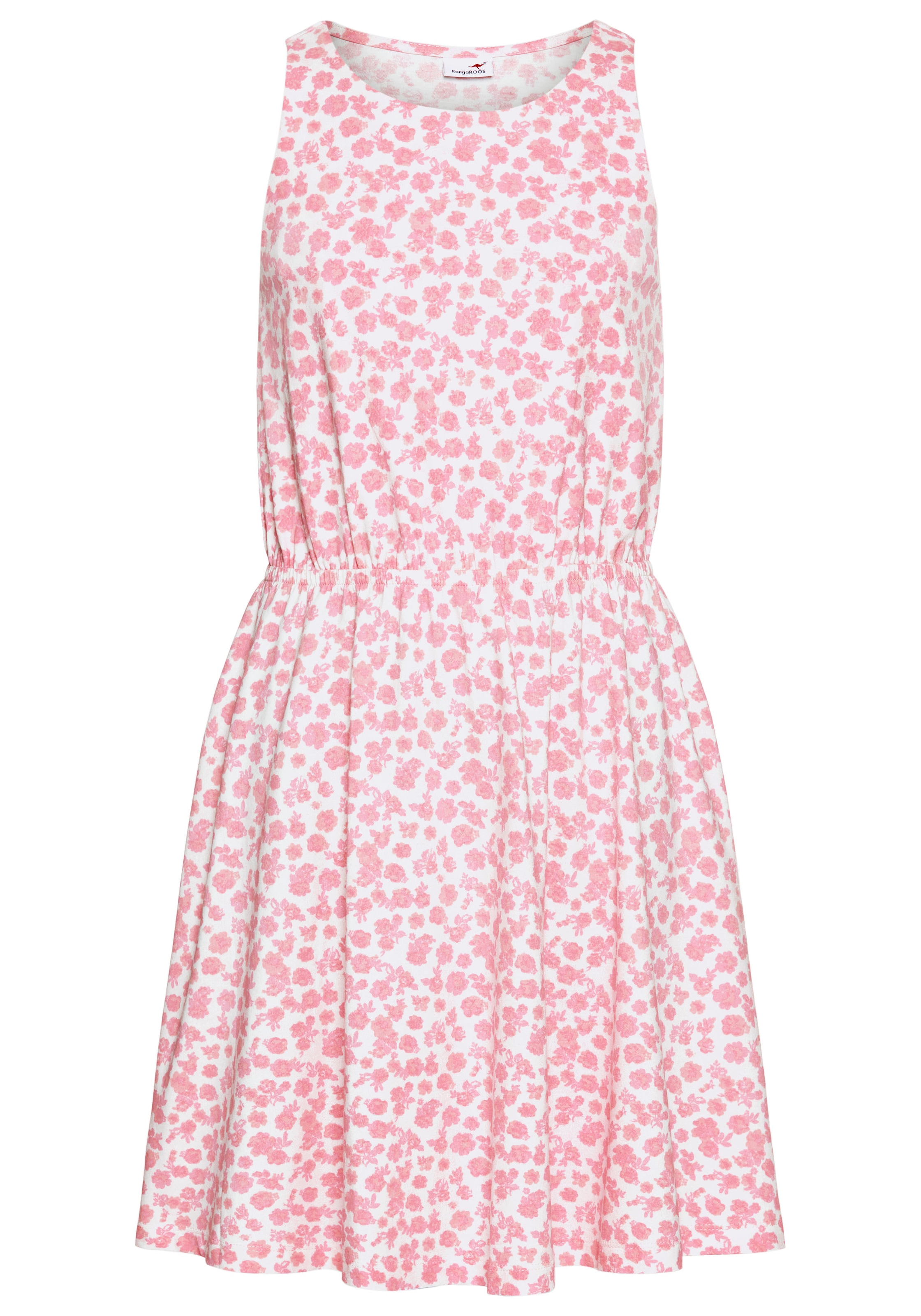 KangaROOS Jerseykleid », Skaterkleid in schönen Allover-Muster«, für Partys und Treffen mit Freunden, kniefrei, modisch