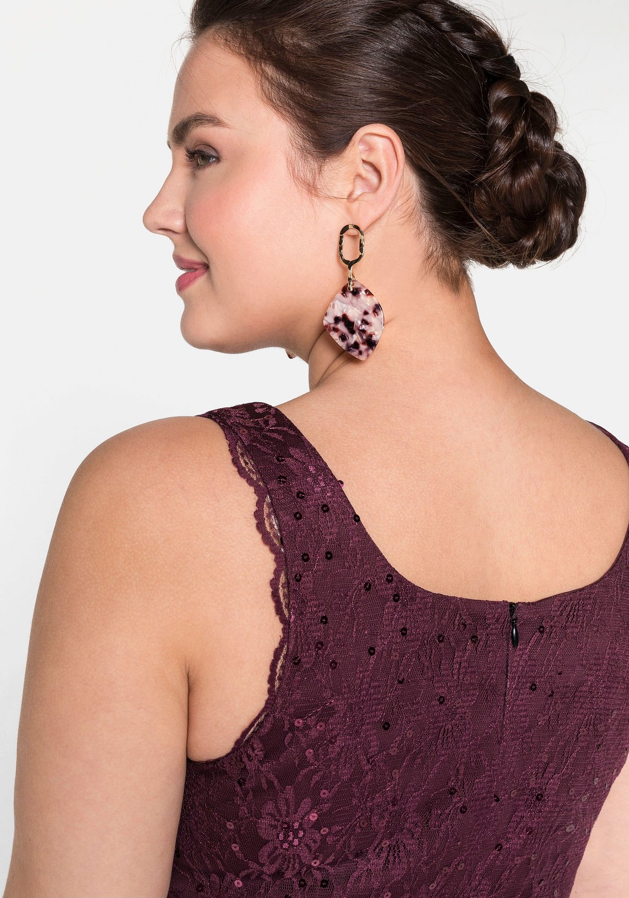 Sheego Abendkleid »Kleid mit floraler Spitze«