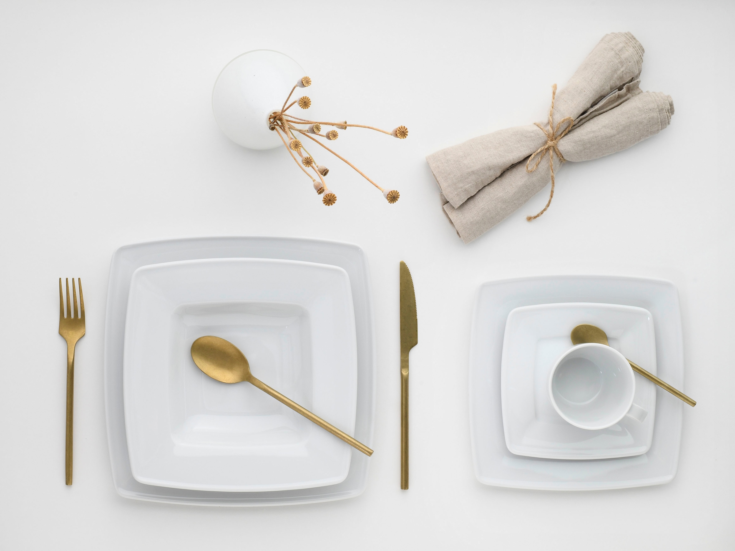 CreaTable Kombiservice »Victoria Weiss«, (Set, 30 tlg.), klassisch weiß für den täglichen Gebrauch