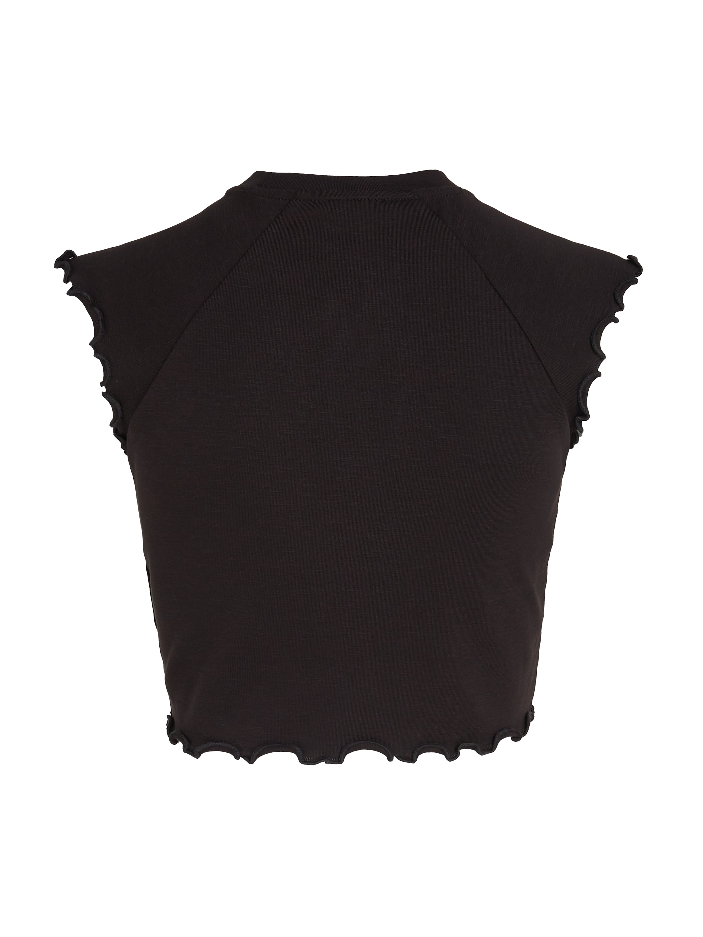 Tommy Jeans T-Shirt »TJW SLIM CRP BABYLOCK RIB TEE«, mit gewelltem Abschlüssen am Ärmel & Saum