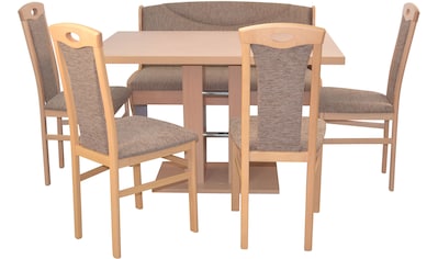 Essgruppe »6tlg. Tischgruppe«, (Spar-Set, 6 tlg., 6tlg. Tischgruppe), Stühle montiert