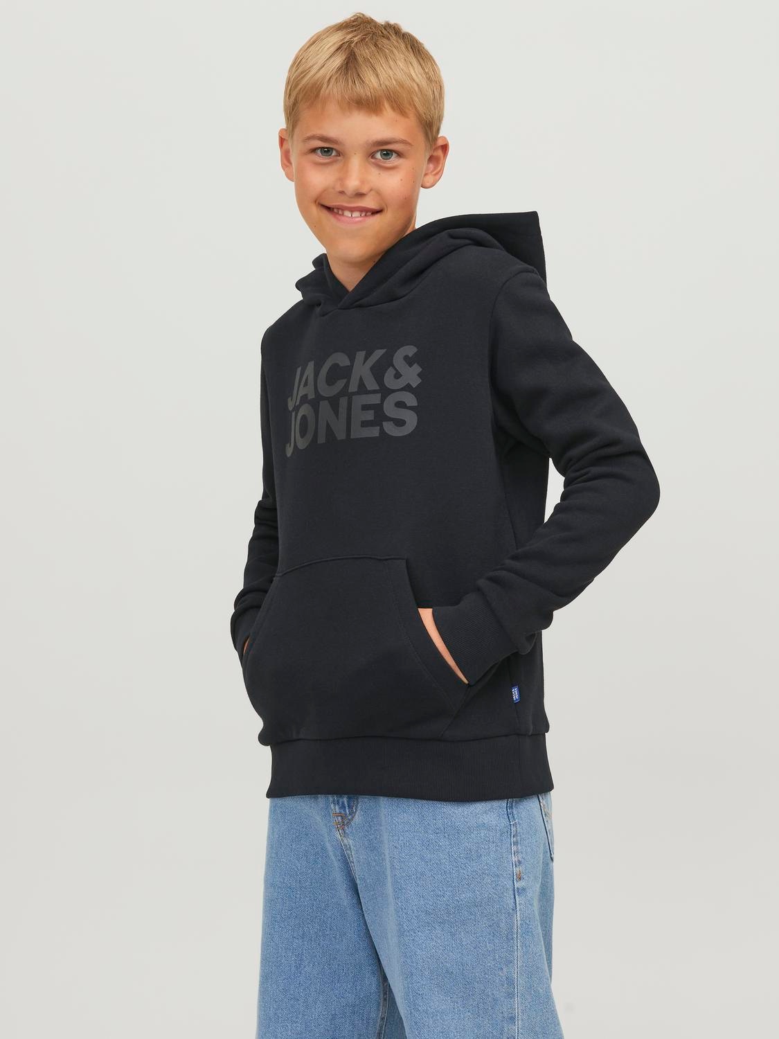 Jack & Jones Junior Kapuzensweatshirt »JJECORP mit Druck, Kängurutasche, pflegeleicht«, Baumwollmischung, regular fit
