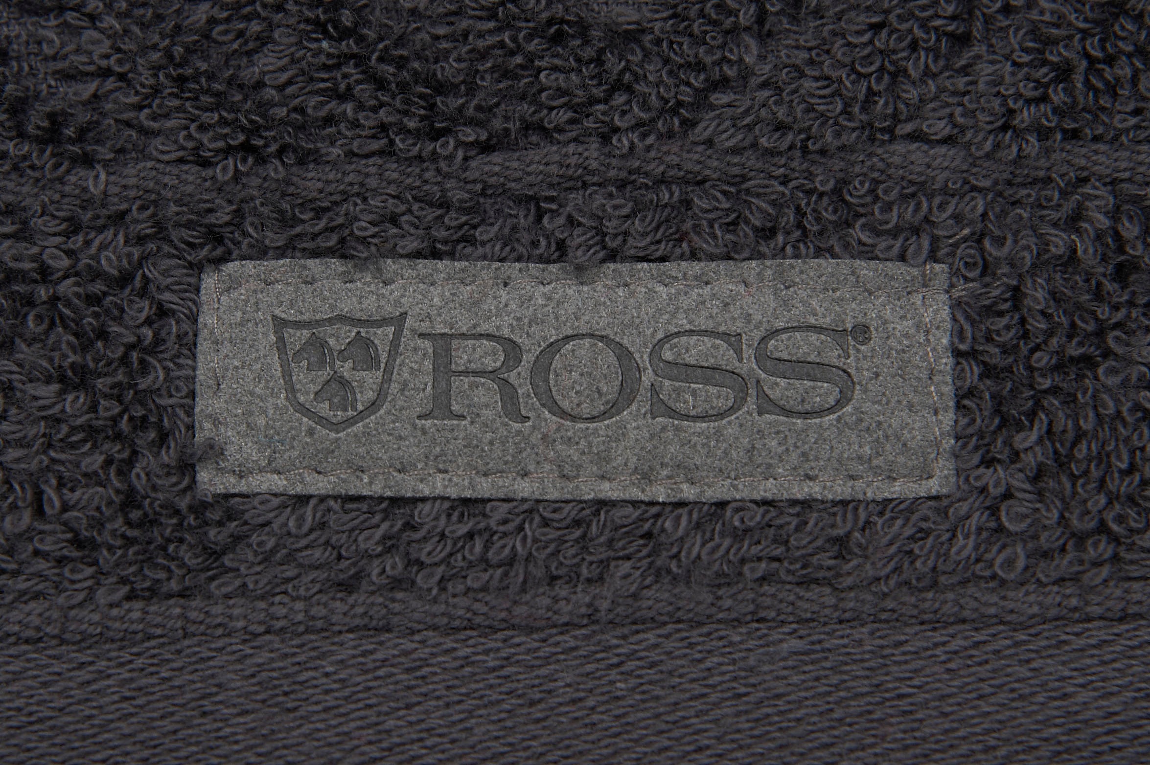 ROSS Gästehandtuch »Smart«, (6 St.), Uni-Rippe mit Velourslabel
