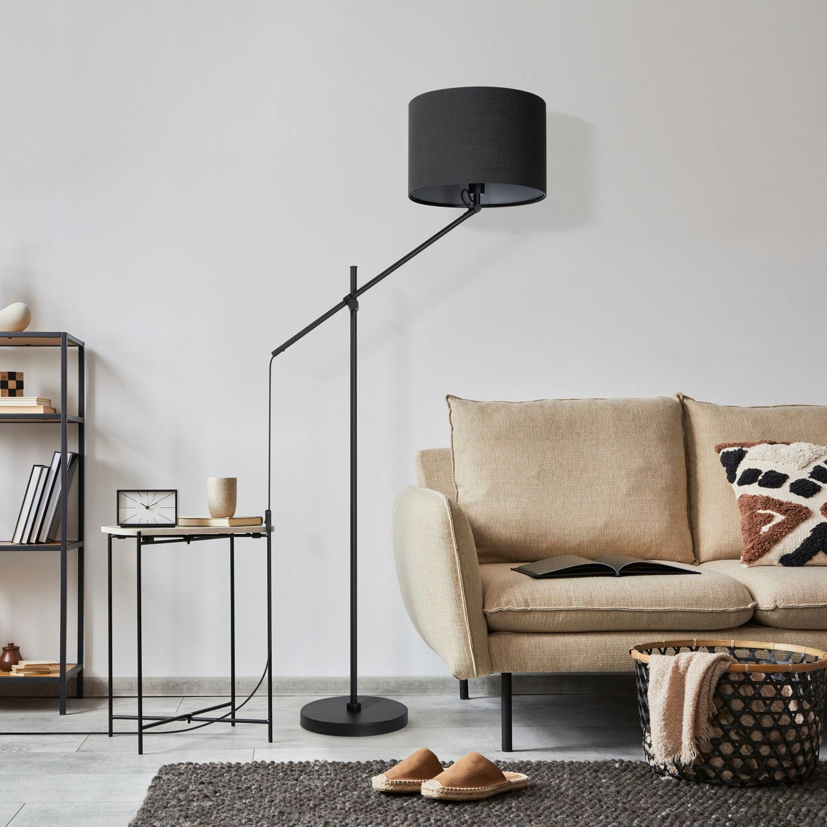 Paco Home Stehlampe »TOM«, 1 flammig, Leuchtmittel E27 | ohne Leuchtmittel, mit kompatiblen Dimmer und Leuchtmittel