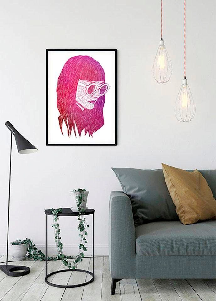 Komar Poster »Grid Pink«, Porträts, (Packung, 1 St.), Kinderzimmer,  Schlafzimmer, Wohnzimmer online kaufen | mit 3 Jahren XXL Garantie