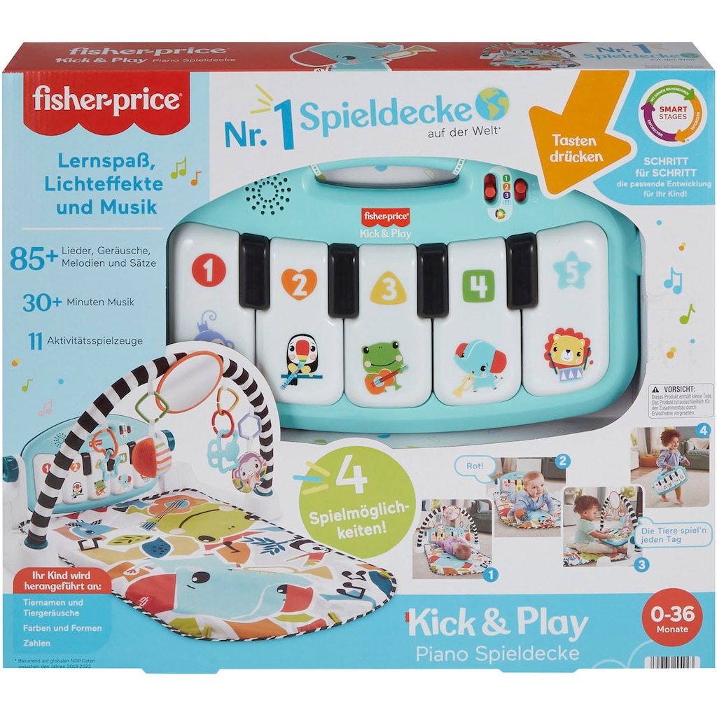 Fisher-Price® Spielbogen »Klick & Play, Piano Spieldecke«, mit Licht und Sound