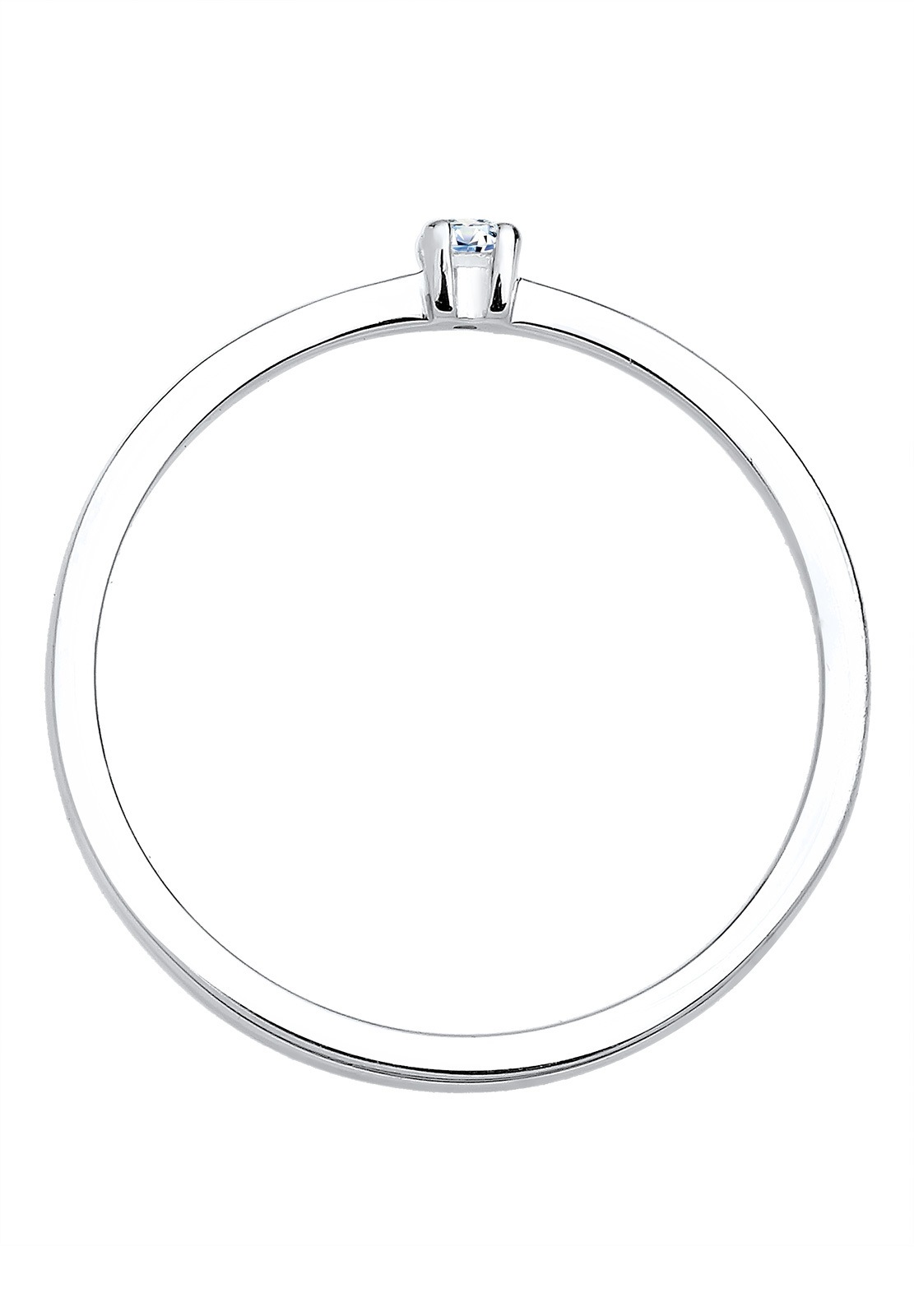 Elli DIAMONDS Verlobungsring »Ring Solitär Diamant Weiß (0.03 ct) 925 Sterling Silber«