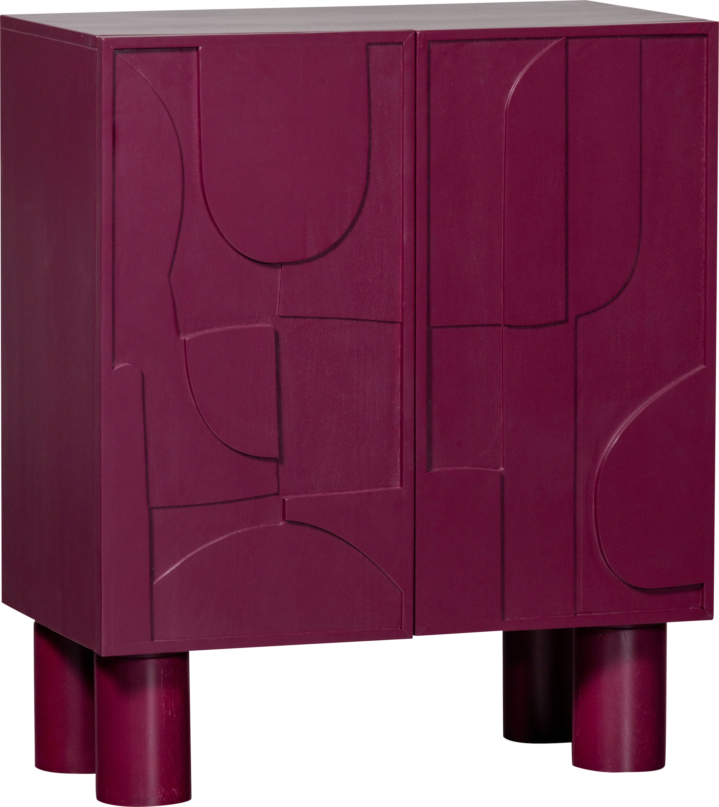 WOOOD Stauraumschrank »Notice«, aus Akazienholz, Zylinderbeinen, H 95 cm x B 80 cm