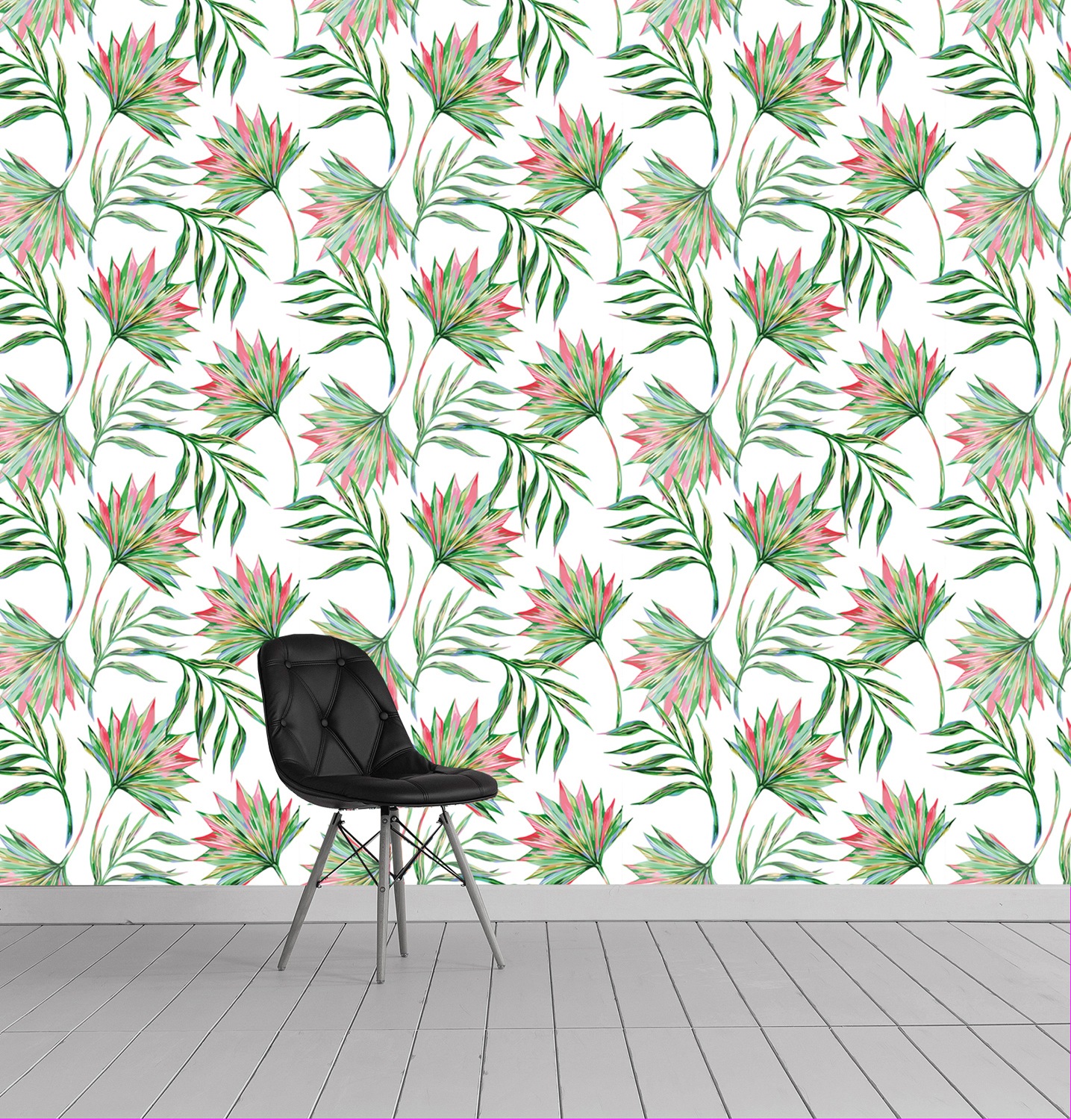 queence Vinyltapete »Johannes«, bedruckt-Motiv-botanisch-floral-gemustert-natürlich, 90x250cm, selbstklebend, kinderleichte Anbringung, Sticker