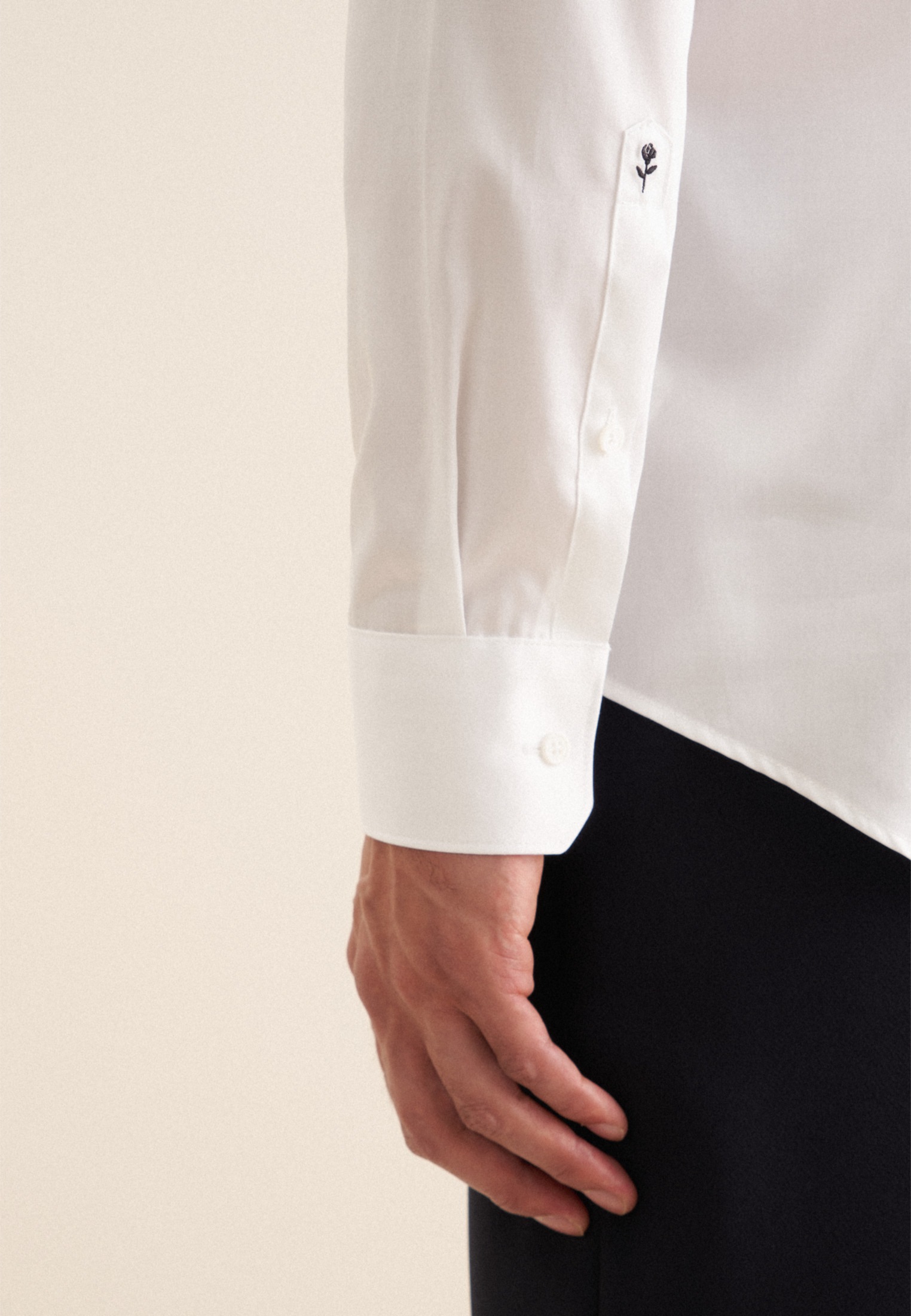 seidensticker Businesshemd »Schwarze Rose« Slim 1/1 Kentkragen Uni