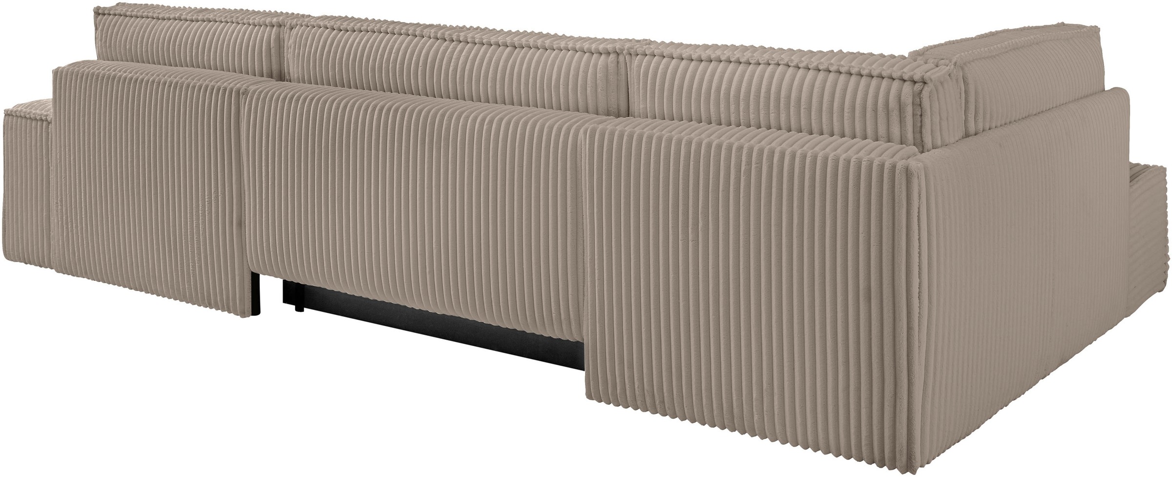 OTTO home Wohnlandschaft »FINNLEY U-Form XXL 329 cm - OTTO. Verlässliche Qualität.« Schlafsofa, Bettkasten, in Bouclé, Struktur fein und Mega Cord