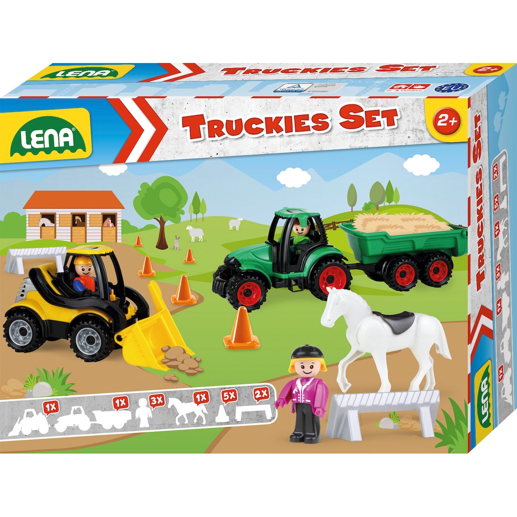 Lena® Spielzeug-Traktor »Truckies Set Bauernhof«