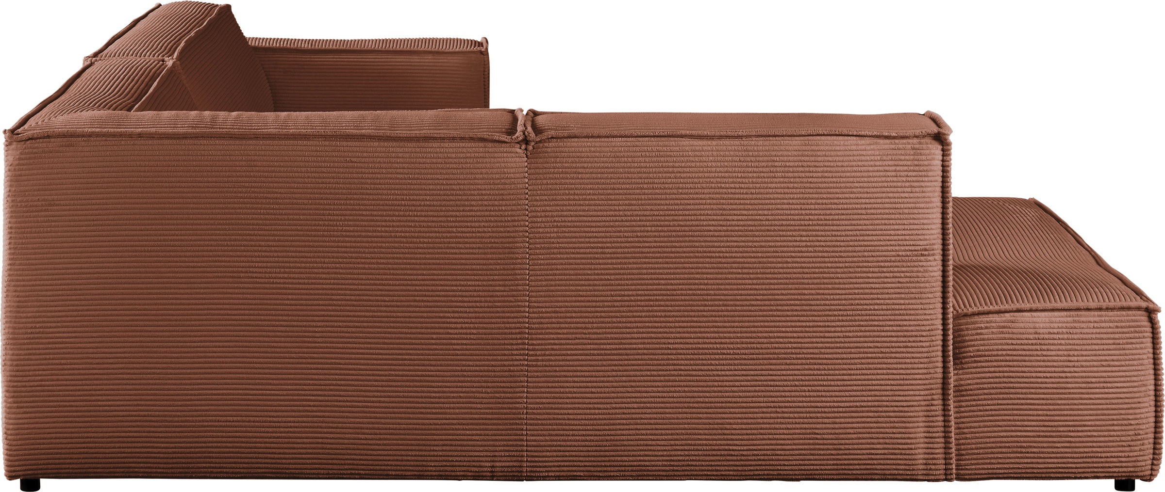 3C Candy Ecksofa »Matteo in elegant, kubischer Formensprache, bequem, L-Form« mit auffälliger Kedernaht, Cord-Bezug, Lounge-Charakter, OTTOs Choice