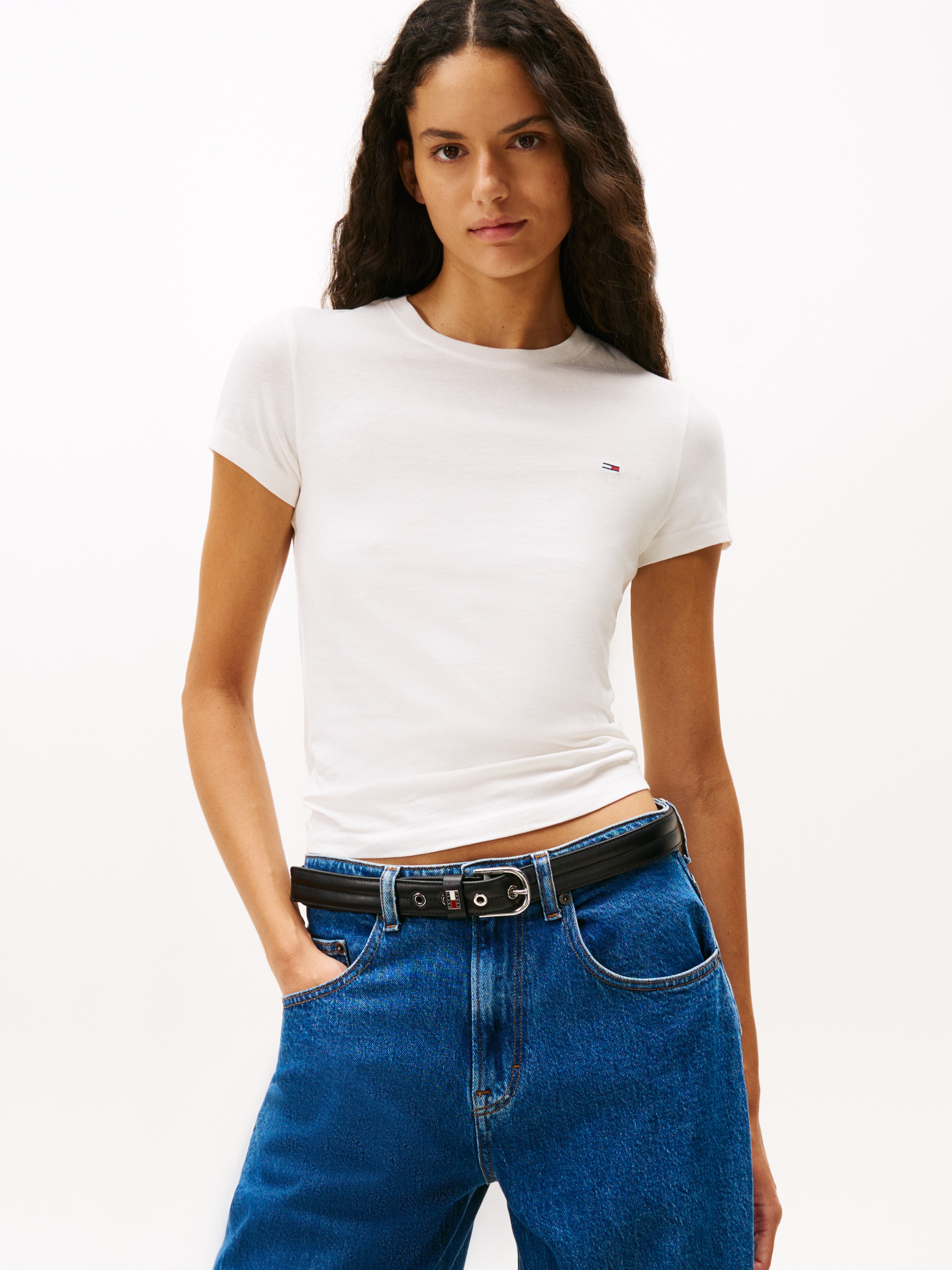 Tommy Jeans T-Shirt »TJW 2PACK C-NECK TEE« Packung, 2er, 2 Stk. tlg. mit Logo-Stickerei