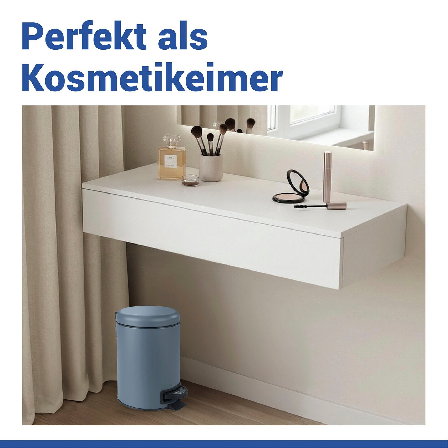 WENKO Kosmetikeimer »Leman« 3 Liter, BxTxH: 17x22,5x25 cm