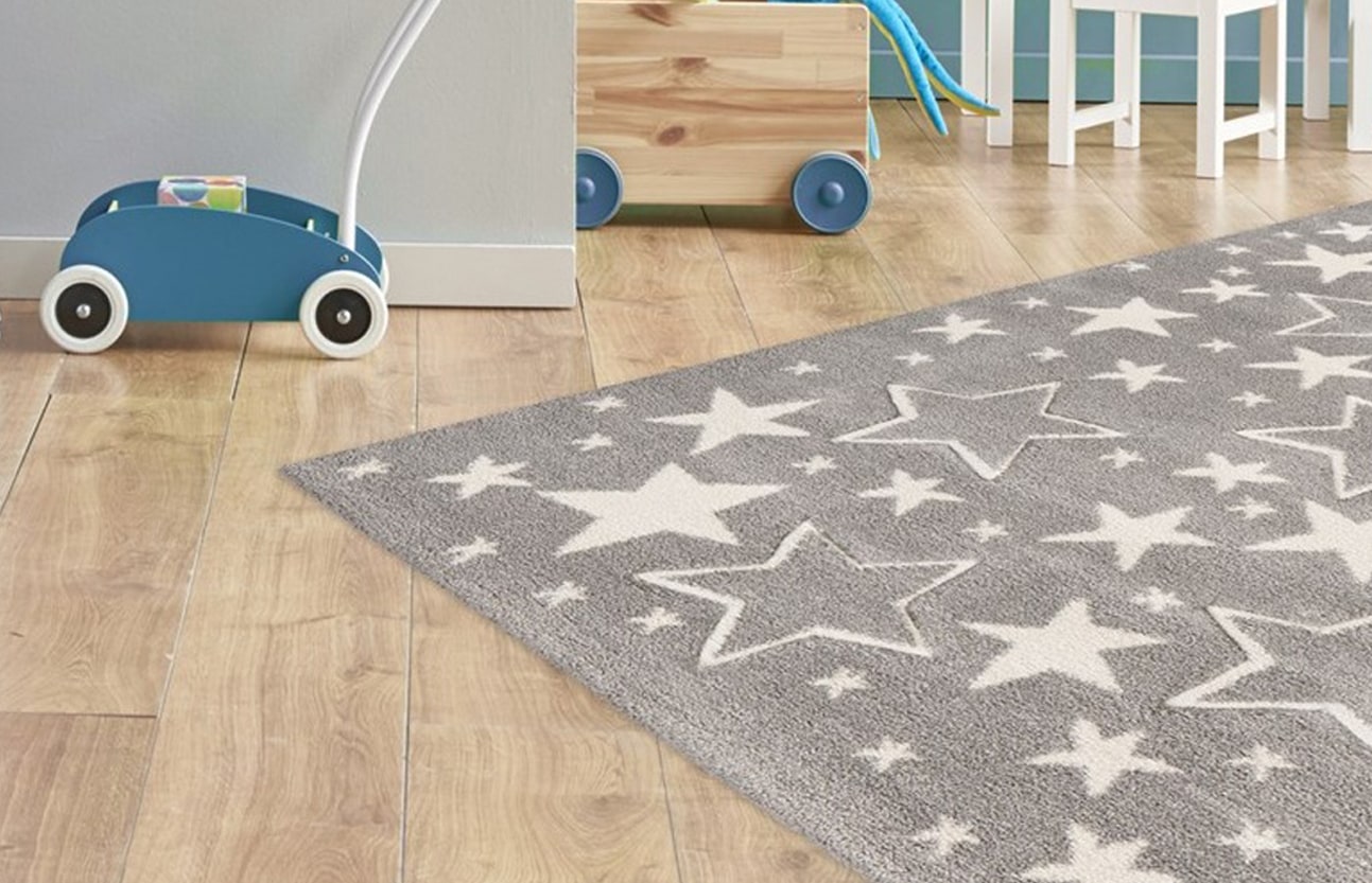 Arte Espina Kinderteppich »Amigo 529«, rechteckig, 15 mm Höhe, Sterne im Konturenschnitt