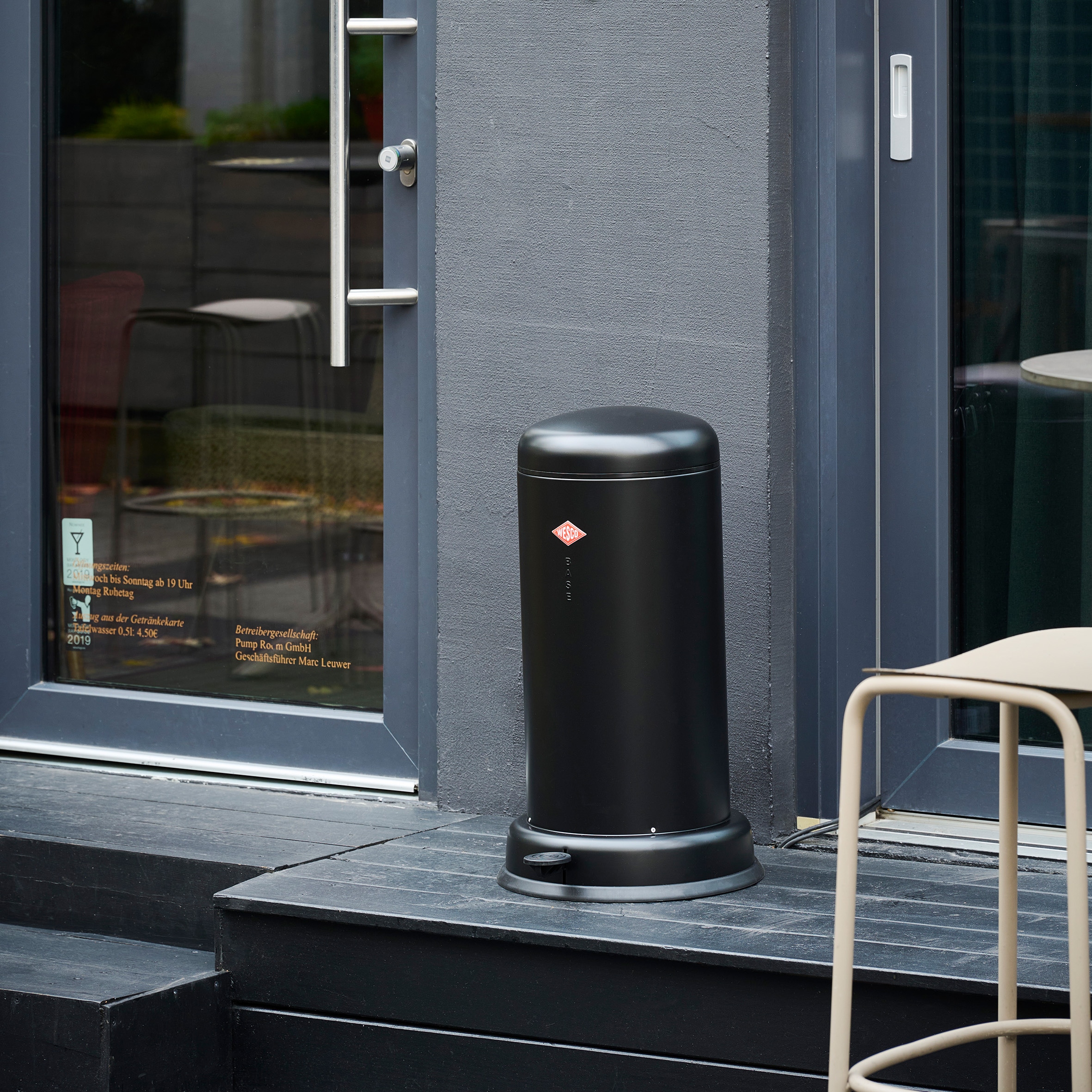 WESCO Mülleimer »Baseboy« 1 Behälter Abfallsammler mit Dämpfer + Dämpferhalterung  20 Liter