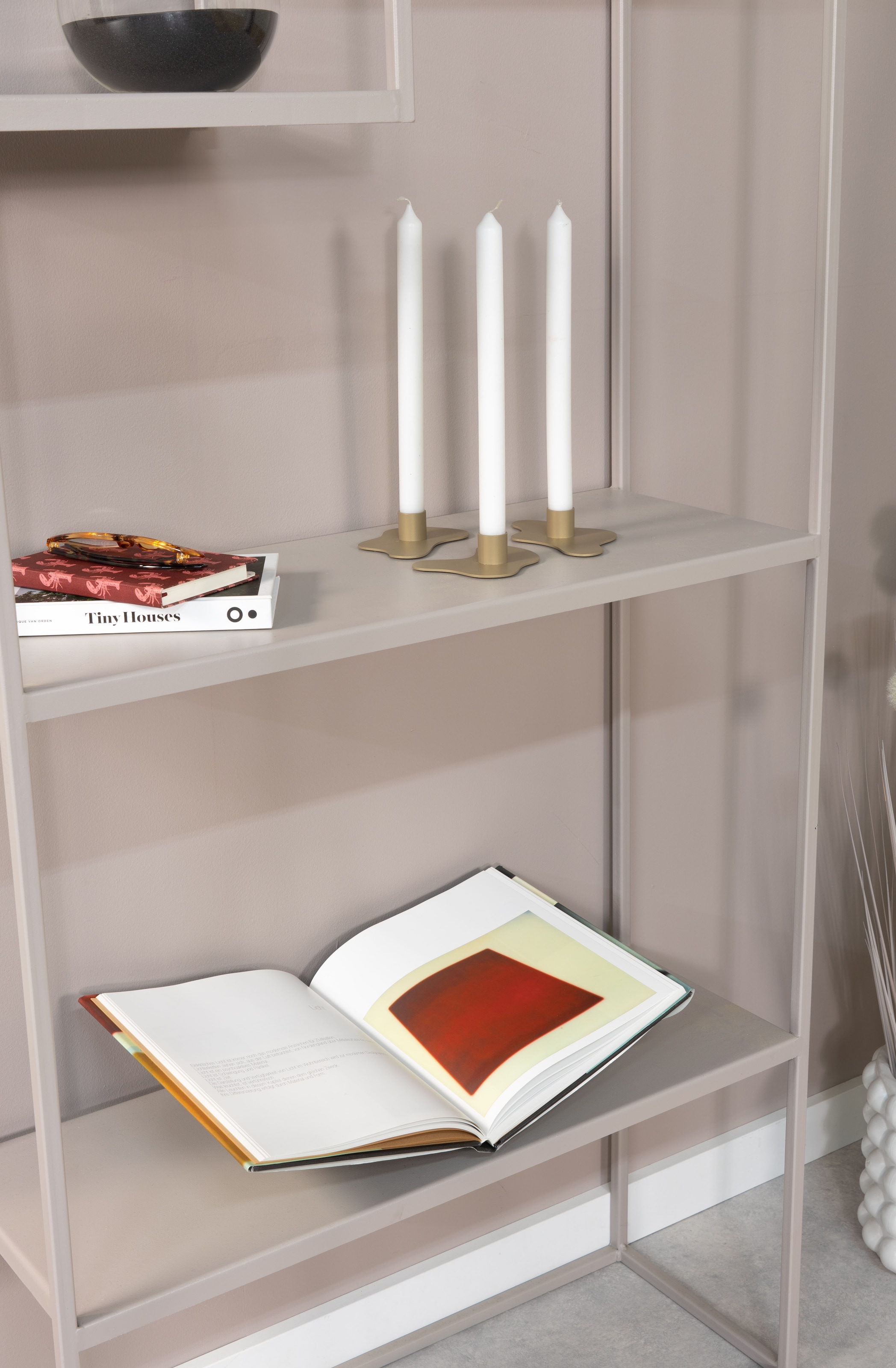 Spinder Design Buchstütze »ATALANTA«, (2 St.), Moderner Buchständer aus pulverbeschichtetem Stahl