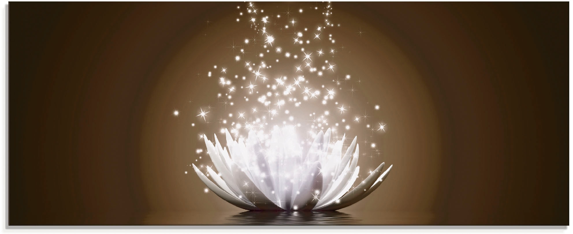 Artland Glasbild »Magie der Lotus-Blume«, Blumen, (1 St.), in verschiedenen Größen