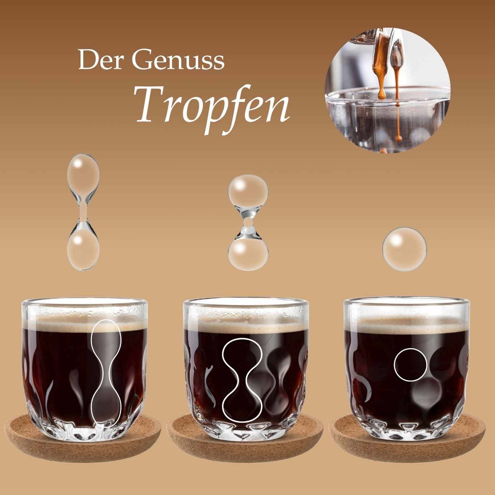 LEONARDO Espressoglas »Espressogläser-Set (1/2/3) Gocce 60 ml 6er Set transparent«