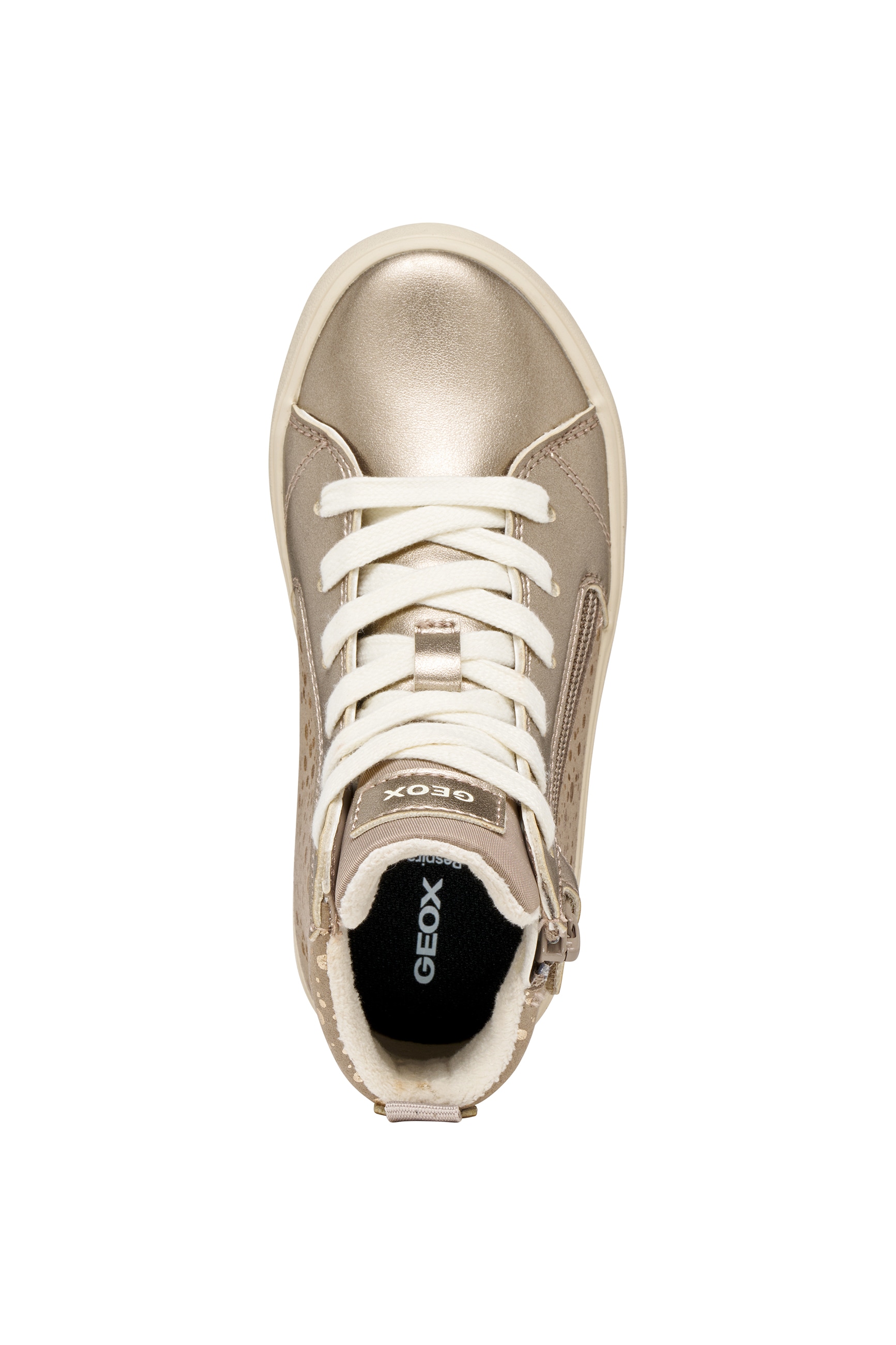 Geox Sneaker »J GISLI GIRL«  Schnürboots in Metallicoptik, Warmfutter, Größenschablone zum Download