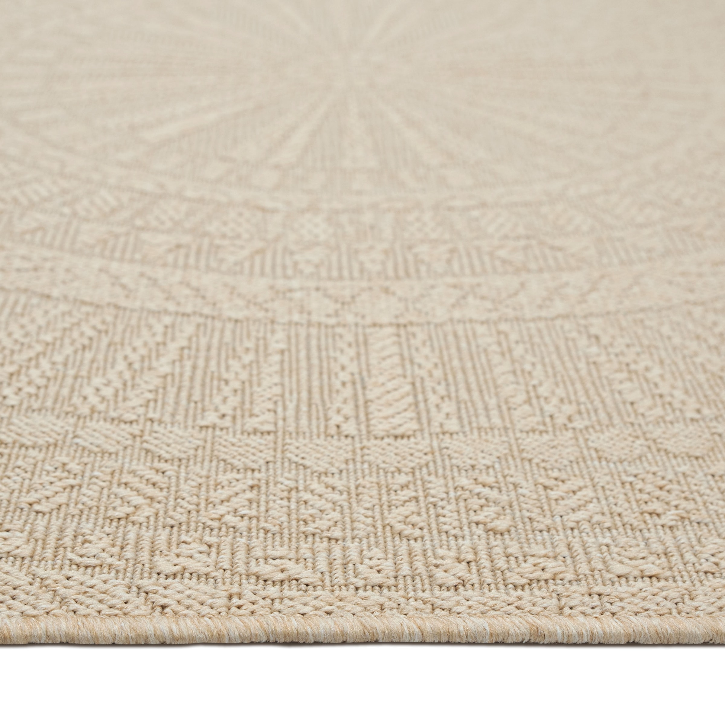 Bruno Banani Teppich »Solan, ethno, boho-inspiriert, In- und Outdoor geeignet« rechteckig 5 mm Höhe Mandala, Kreise, Küche, Wohnzimmer, Camping, Balkon