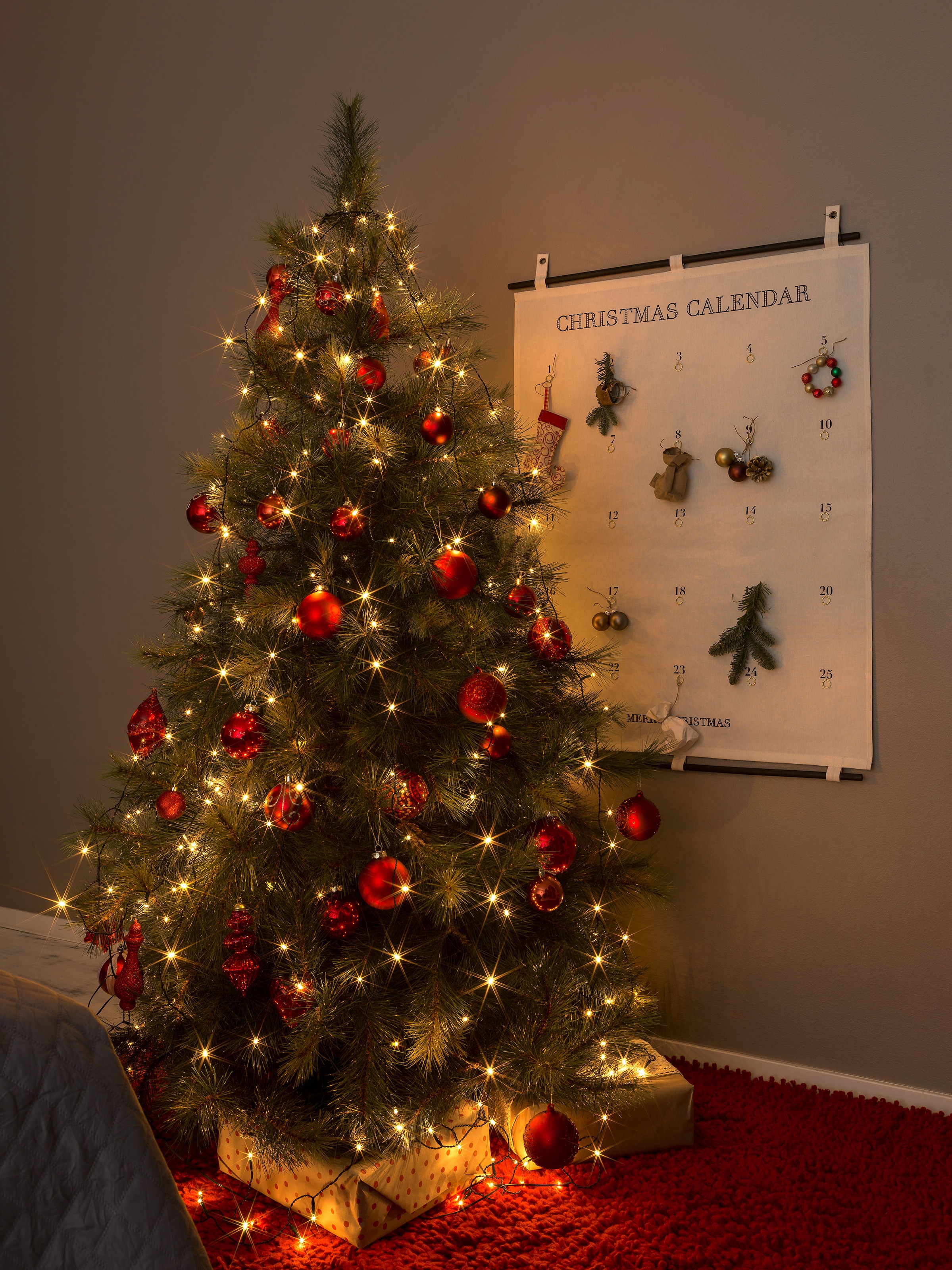 KONSTSMIDE LED-Baummantel »Weihnachtsdeko, Christbaumschmuck«, LED  Lichterkette mit Ring, 8 Stränge à 30 Dioden, vormontiert bequem online  kaufen | Baummäntel