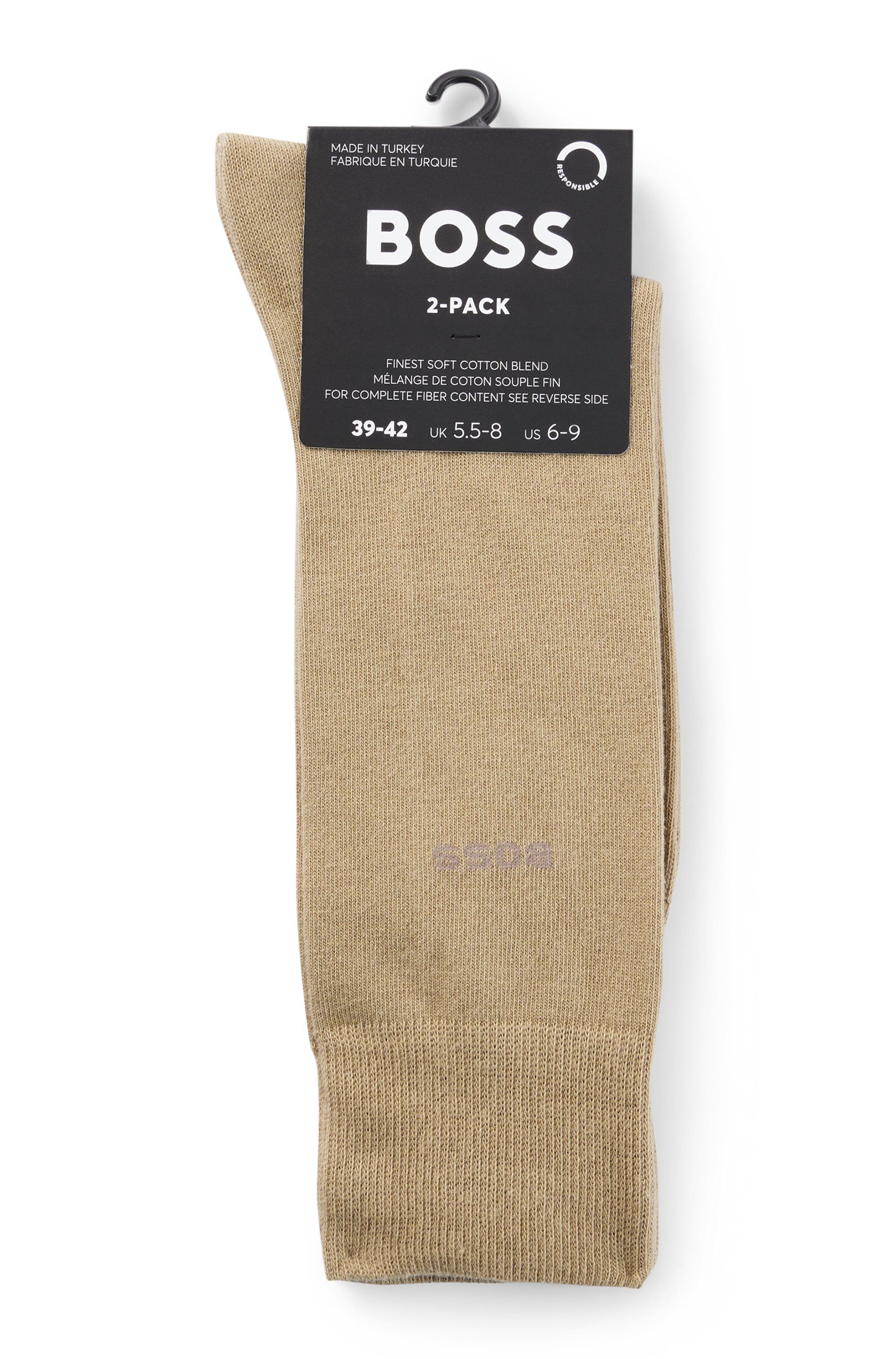 BOSS Businesssocken »2P RS Uni CC«, (Packung, 2 Paar, 2er), mit Markenlogo