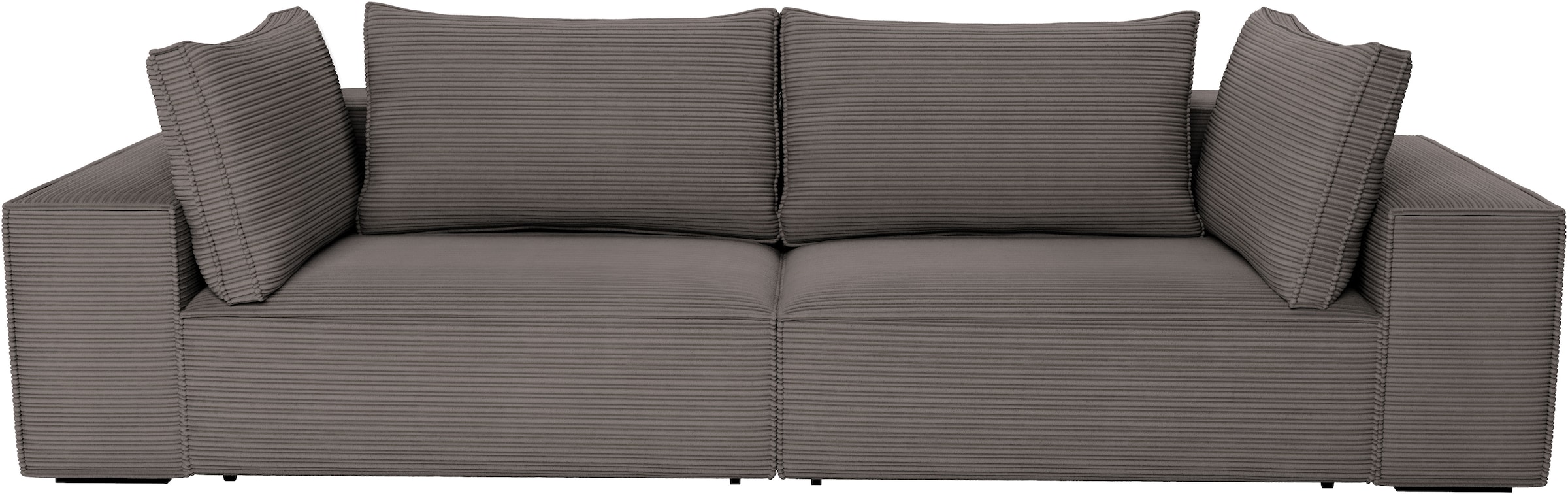 Trends by HG Big-Sofa »Conor XXL, B: 312cm, Liegefläche: 138x 238cm, in Cord und Velours« mit Schlaffunktion und Bettkasten