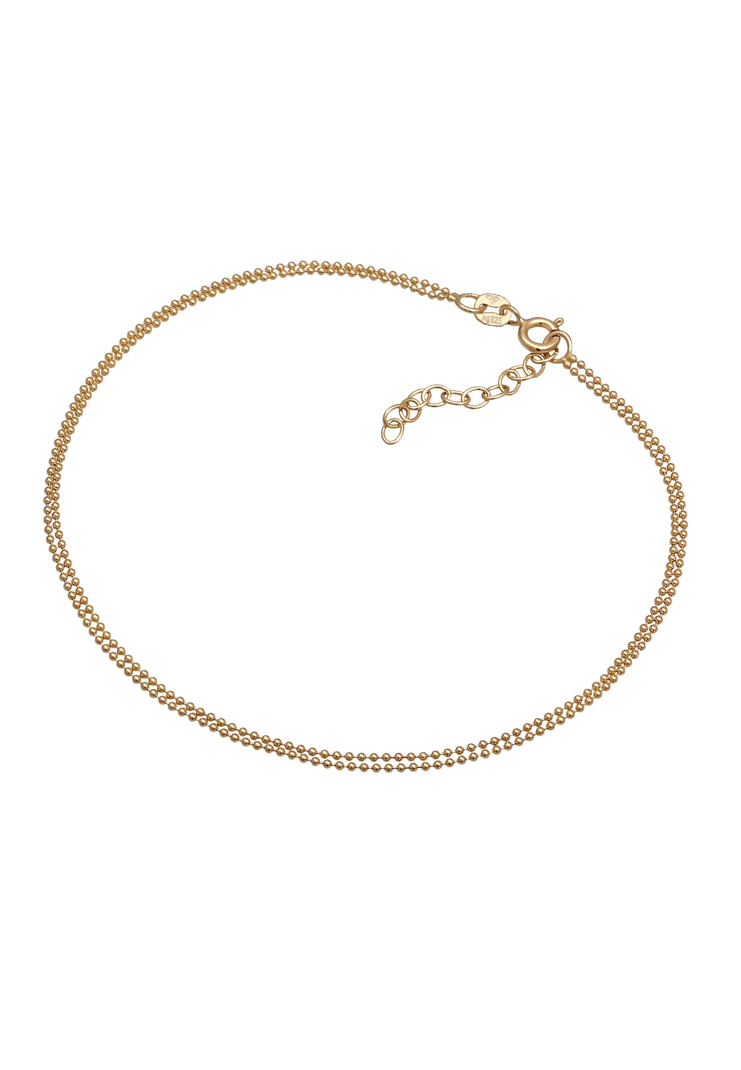 Elli Fußkette »Fußschmuck Layer Kugelkette Basic 925 Sterling Silber«
