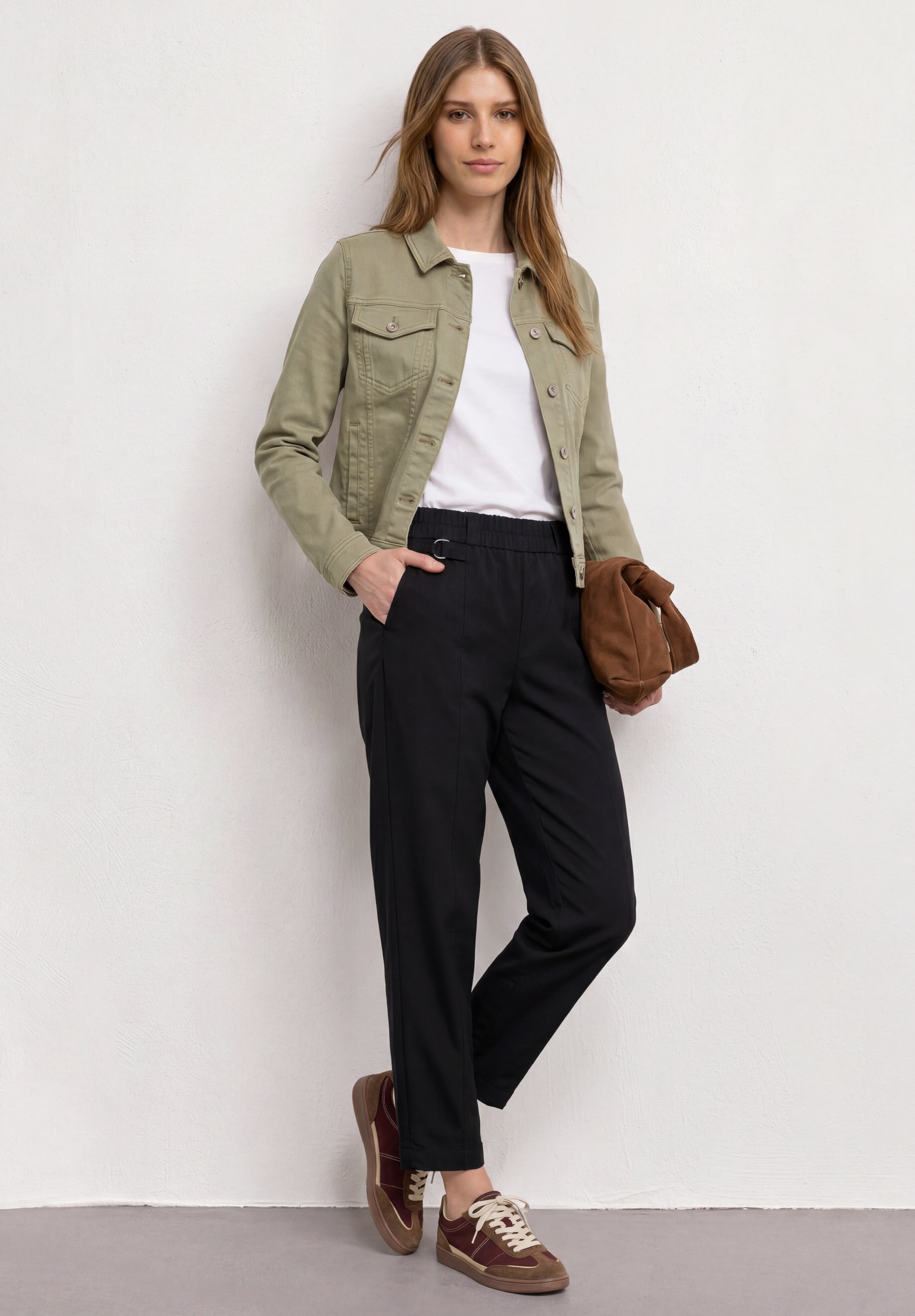 STREET ONE Stoffhose  Barrel Leg Hose mit Schnallendetail