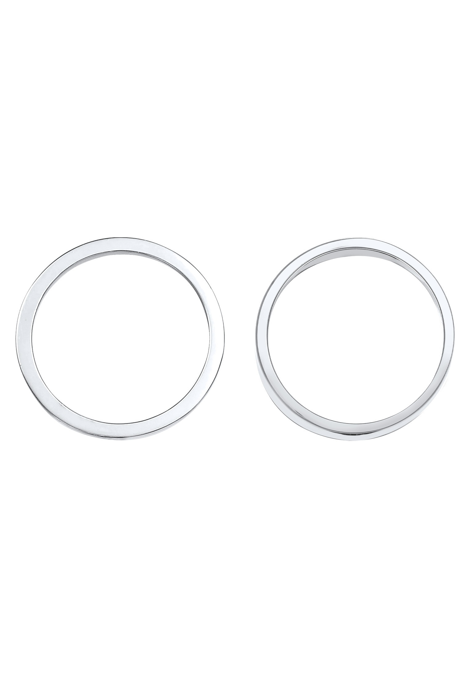 Elli Ring-Set »Ring Bandring Stacking Breit Schmal Basic 2er Set 925 Sterling Silber«